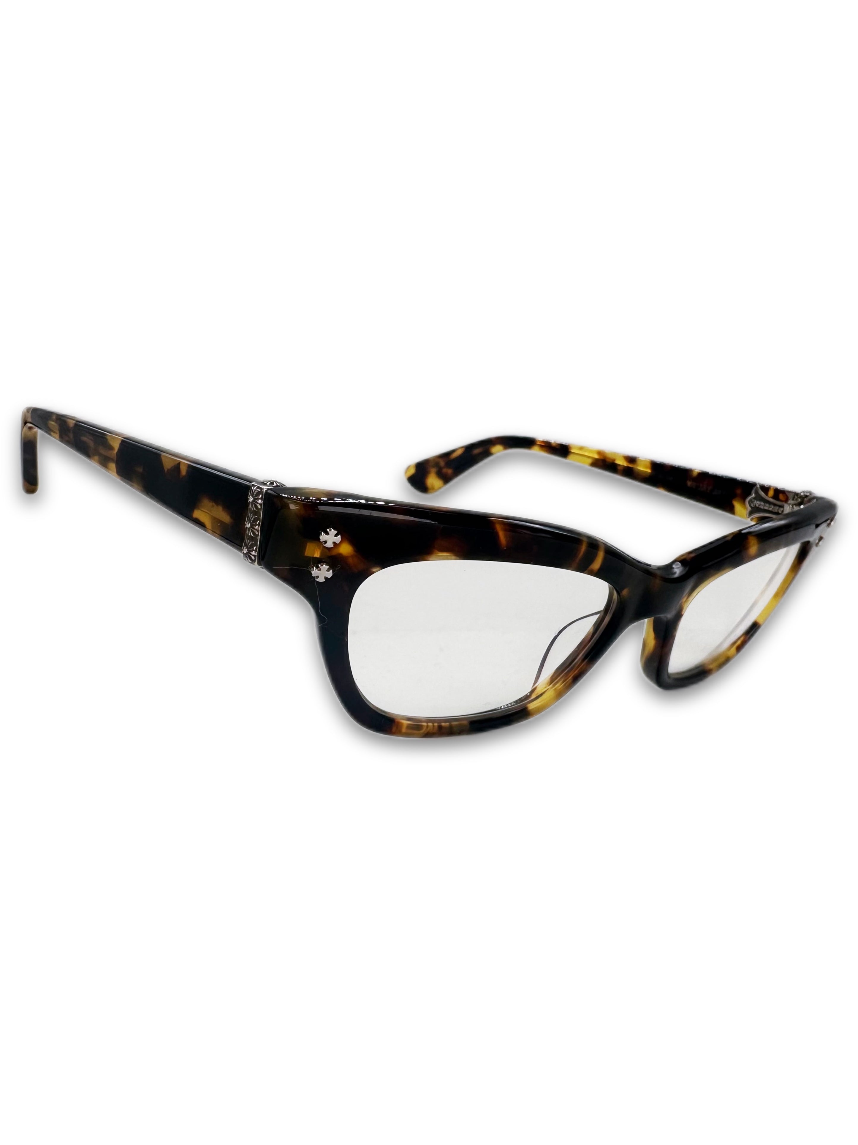 Chrome Hearts ‘Va Jay Jay’ Tortoise Shell .925 Silver Glasses