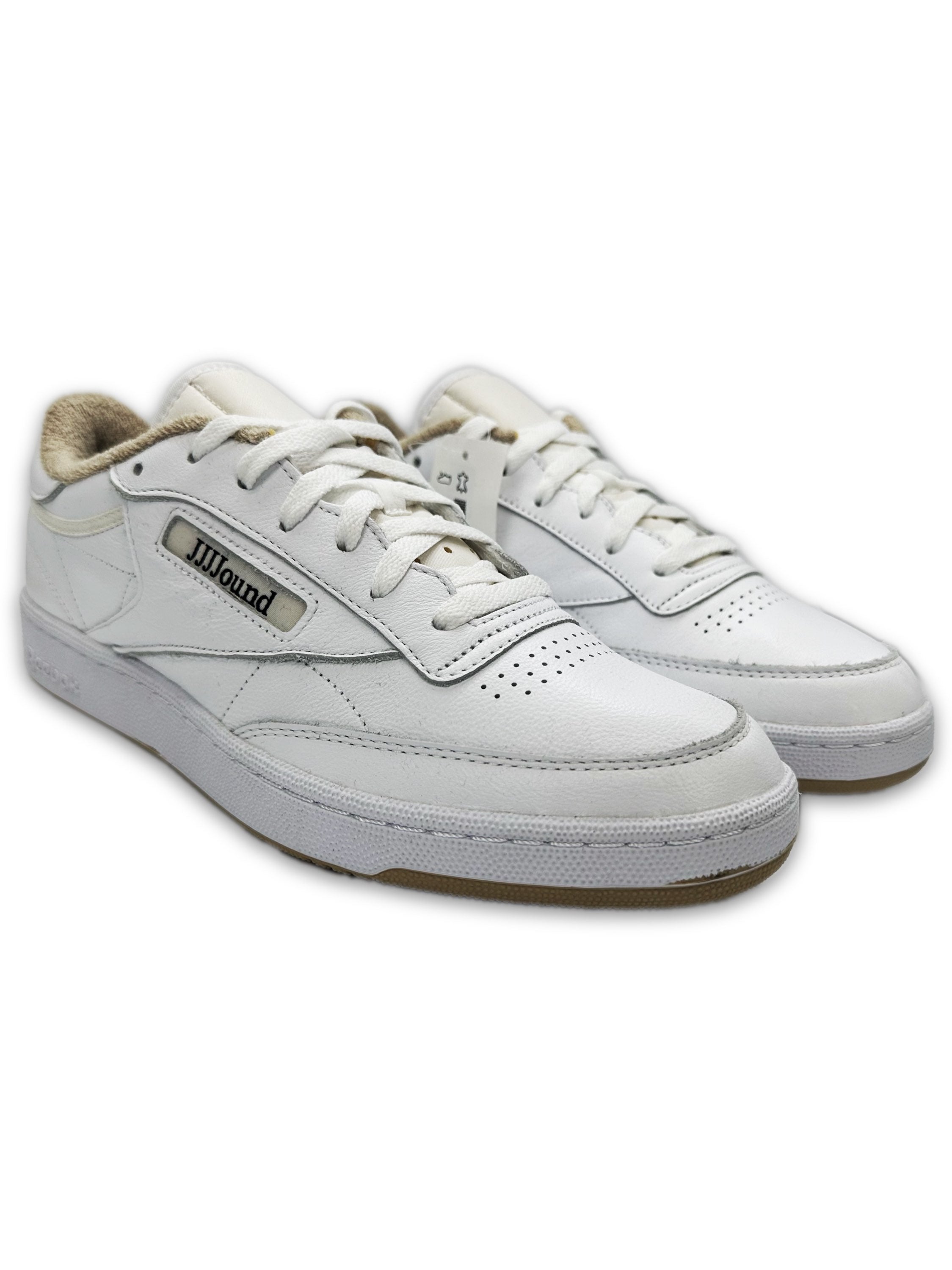 Jjjjound x Reebok ‘Club C’ 85 White Leather Spell Out Logo Sneakers