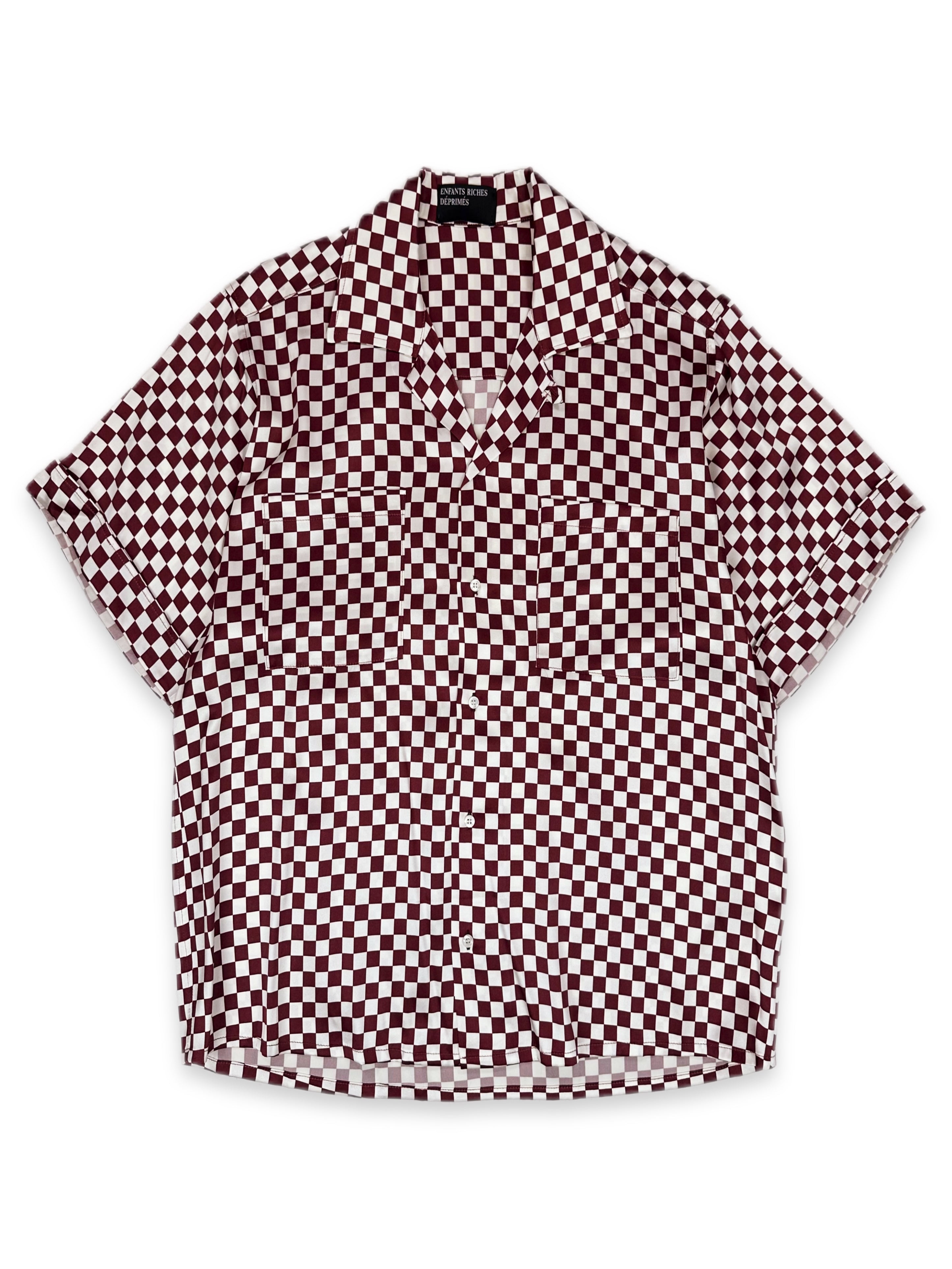 AW19 Enfants Riches Deprimes Silk ‘Checkered’ Camp Collar Shirt