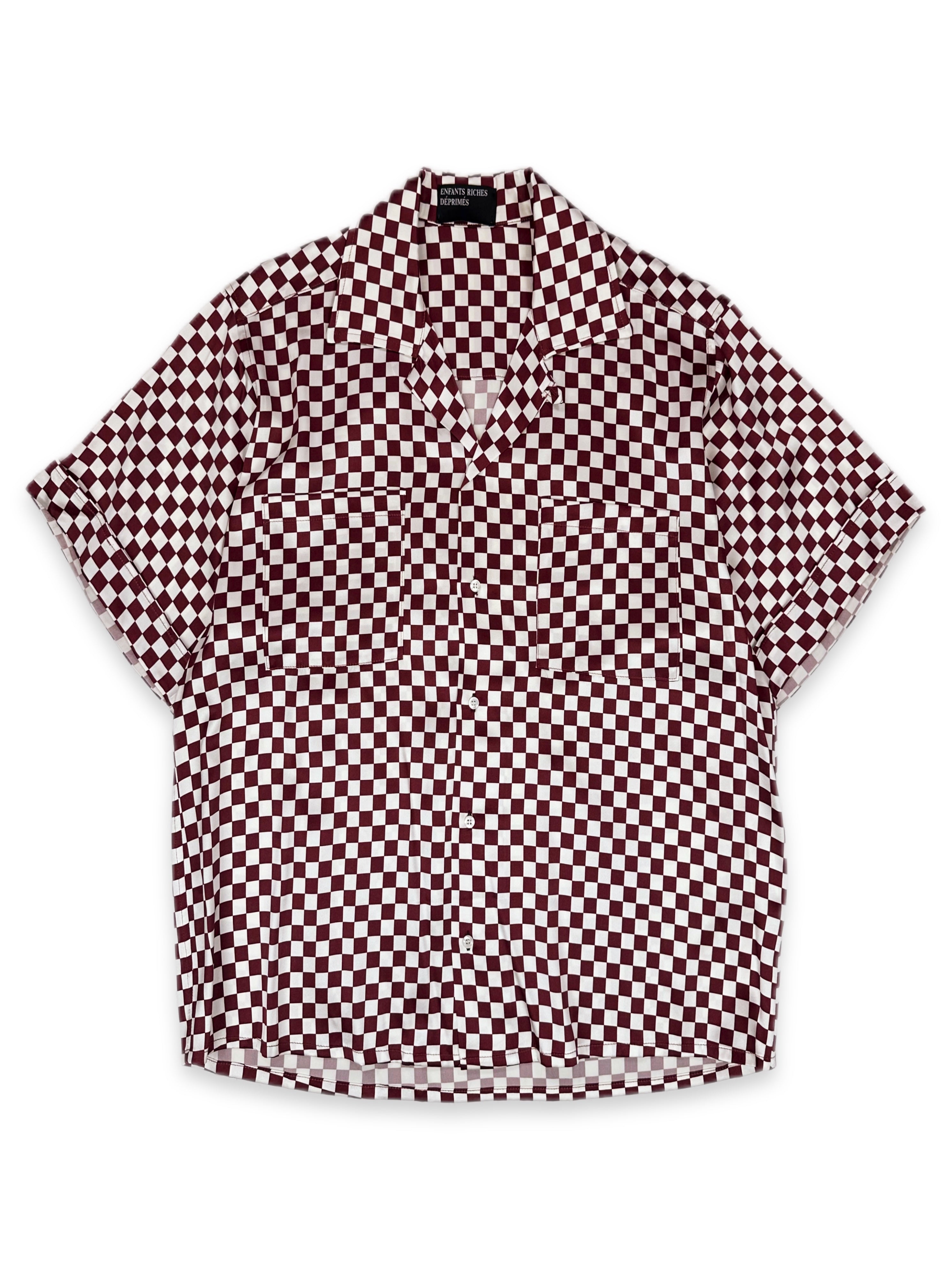 AW19 Enfants Riches Deprimes Silk ‘Checkered’ Camp Collar Shirt