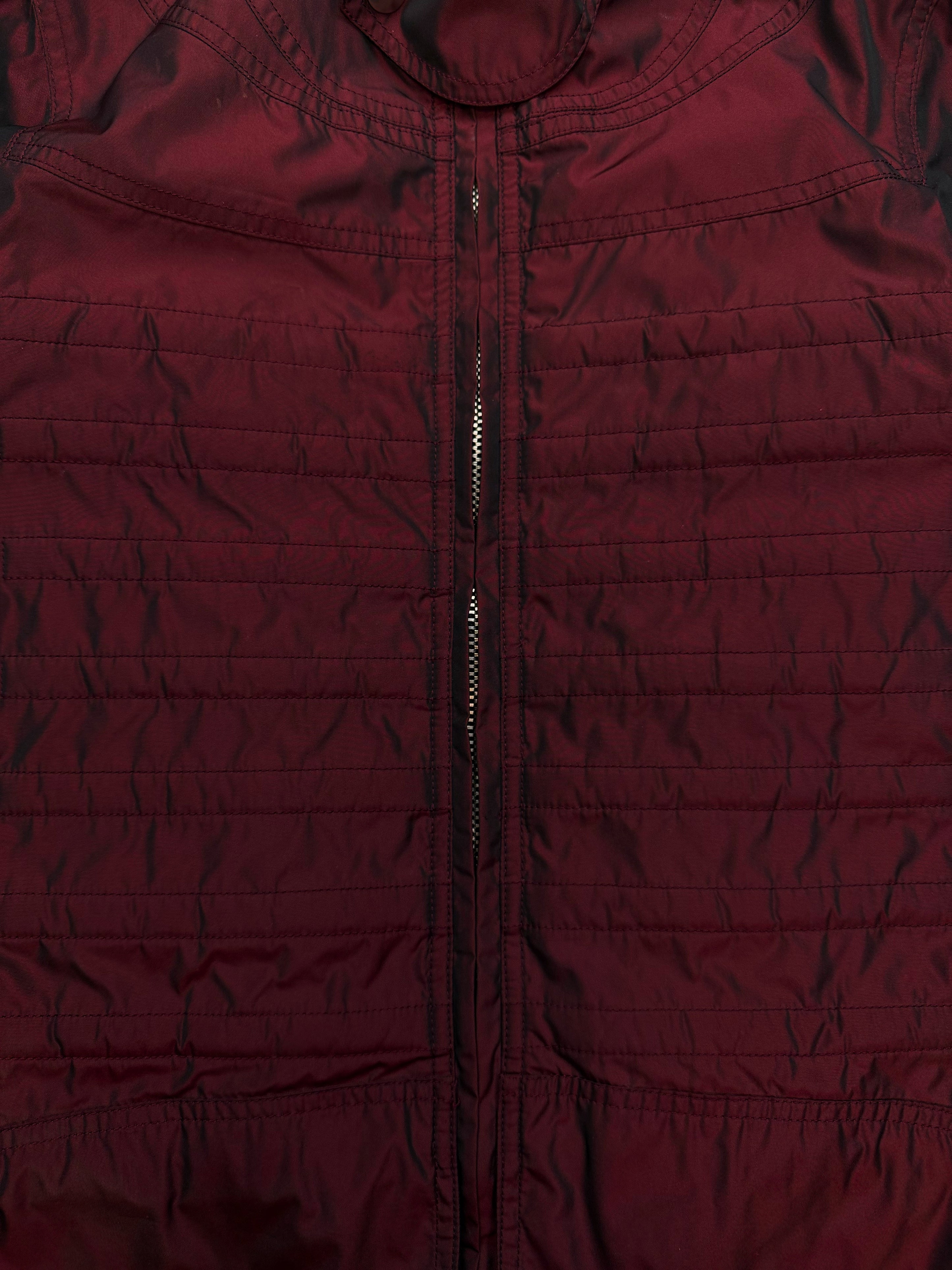 AW08 Dior Homme ‘Napoleon’ Red Nylon Ribbed Bomber Jacket