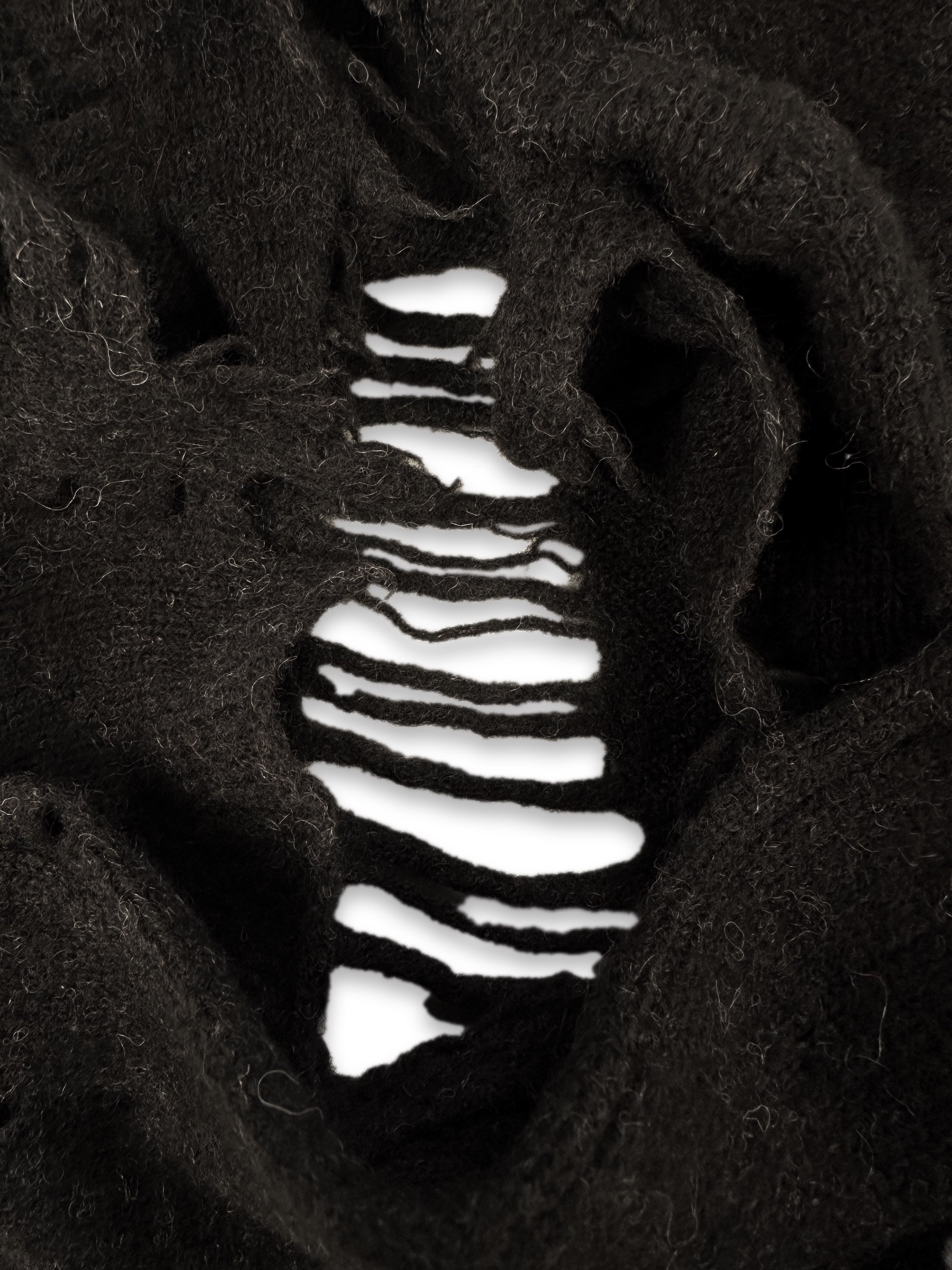 AW03 Junya Watanabe ‘Thrashed’ Wool Knit Distressed Sweater