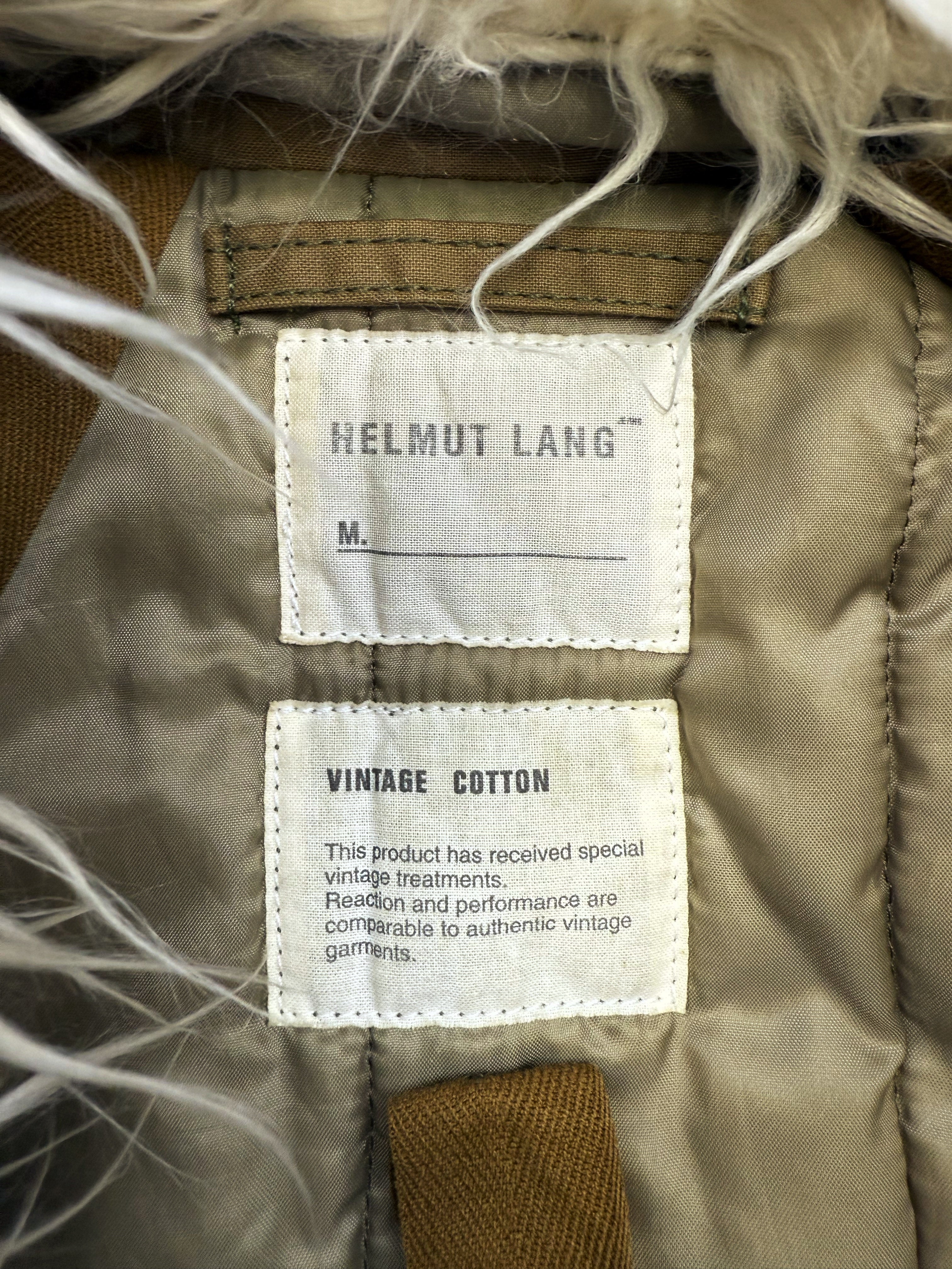 AW99 Helmut Lang ‘Astro’ Fur Multi-zip Olive Biker Jacket