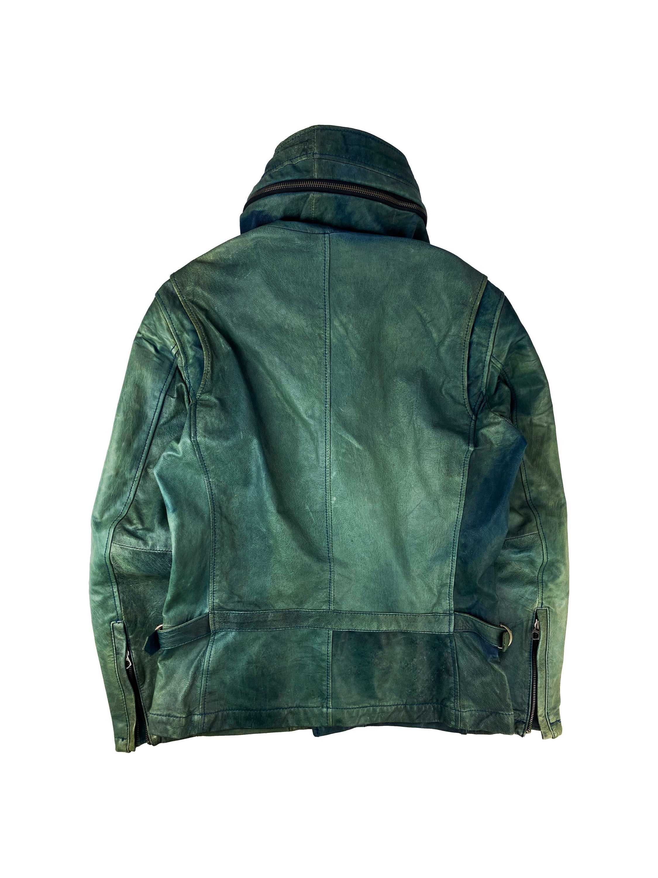 00s Katharine Hamnett Goatskin Leather Transformable Jacket