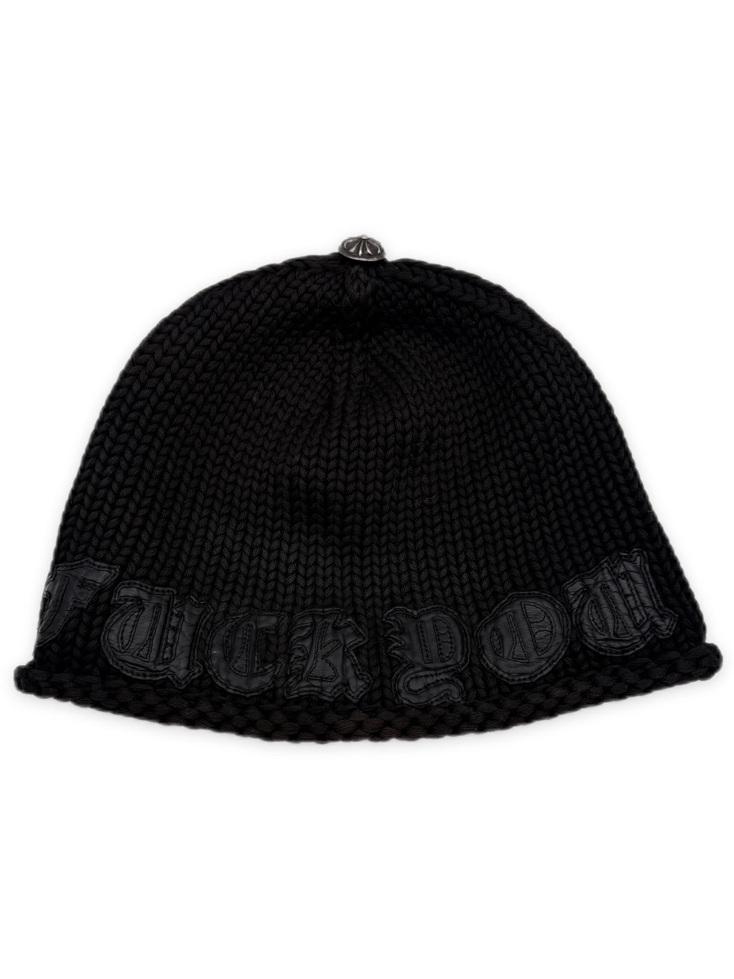 Chrome Hearts Fuck You Leather Patch Spell Out .925 Silver Beanie