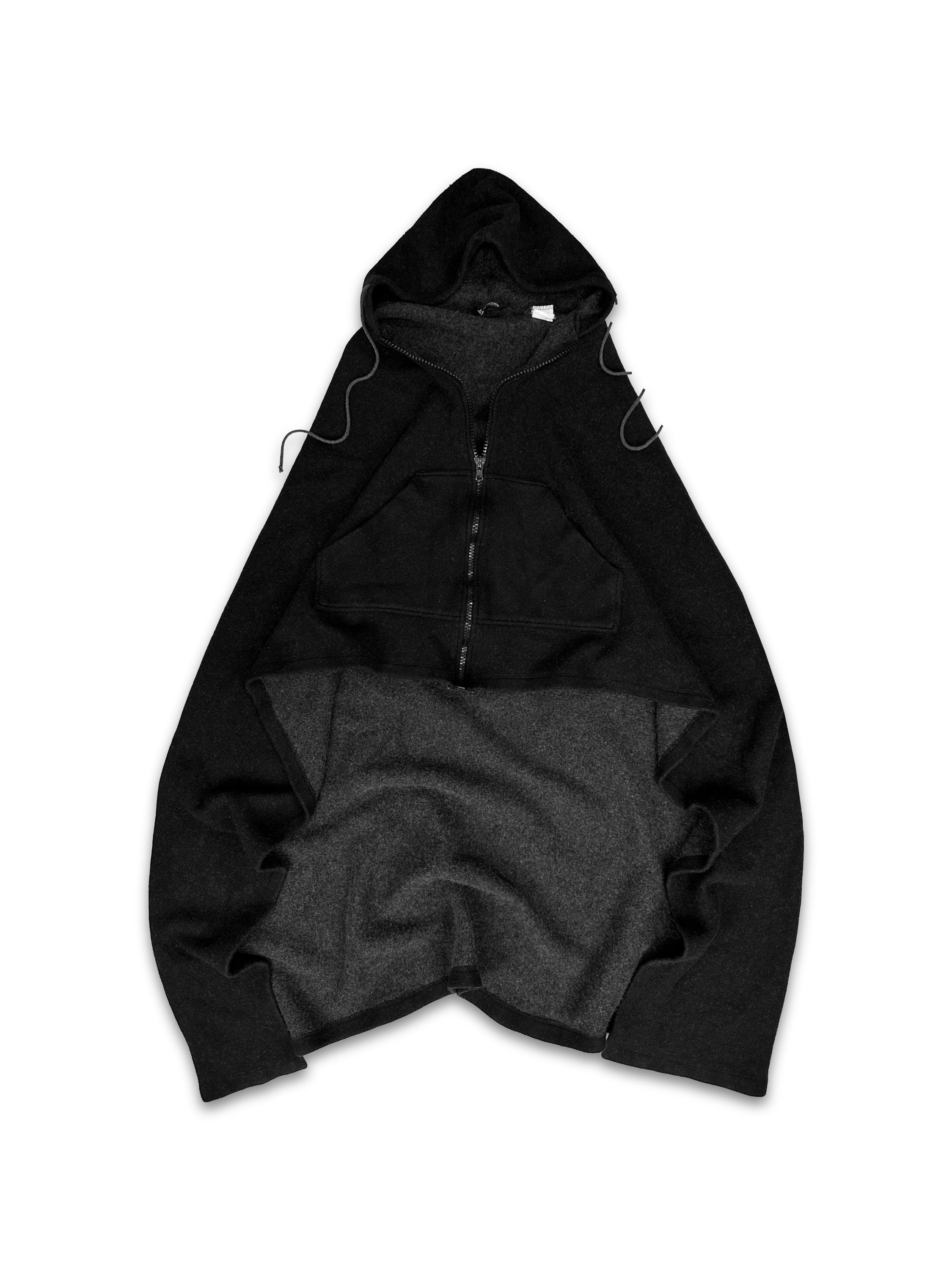 AW05 Raf Simons ‘History of My World’ Black Wool Cloak Cape
