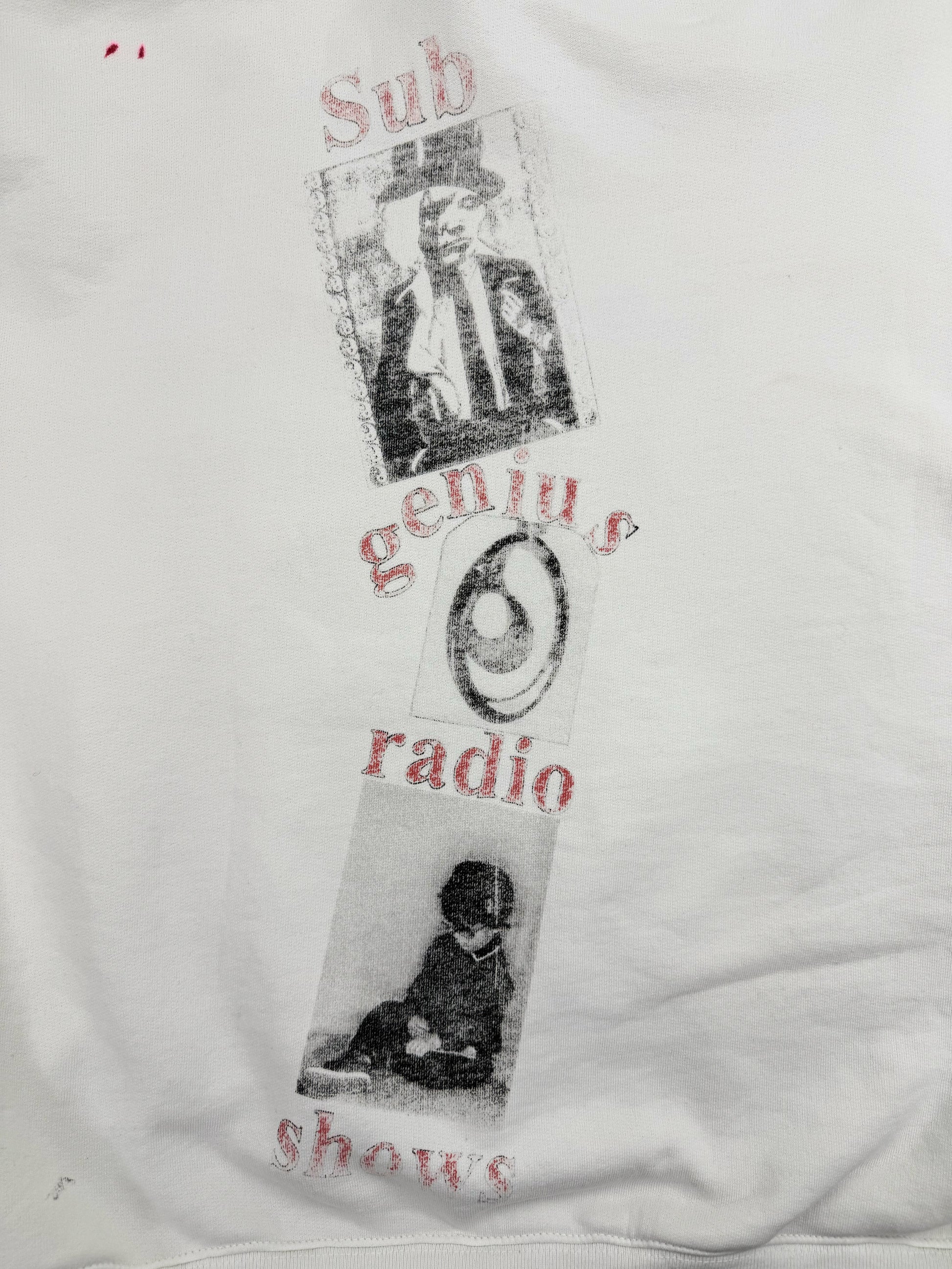 Enfants Riches Deprimes ‘Genius Radio’ White Heavy Weight Crewneck
