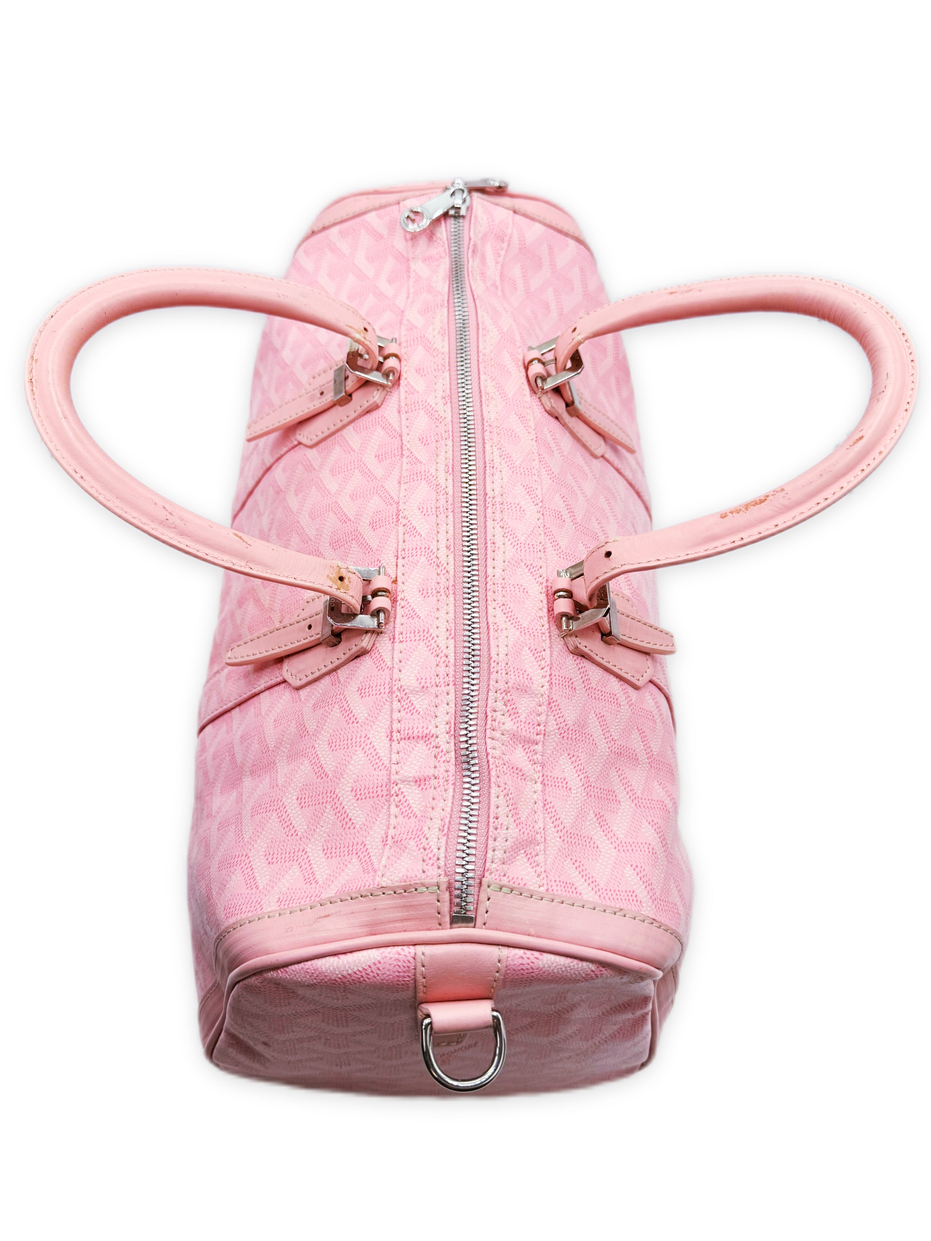 2008 Goyard 35 Sakura Baby Pink Japan Exclusive Croisière Leather Duffle Bag