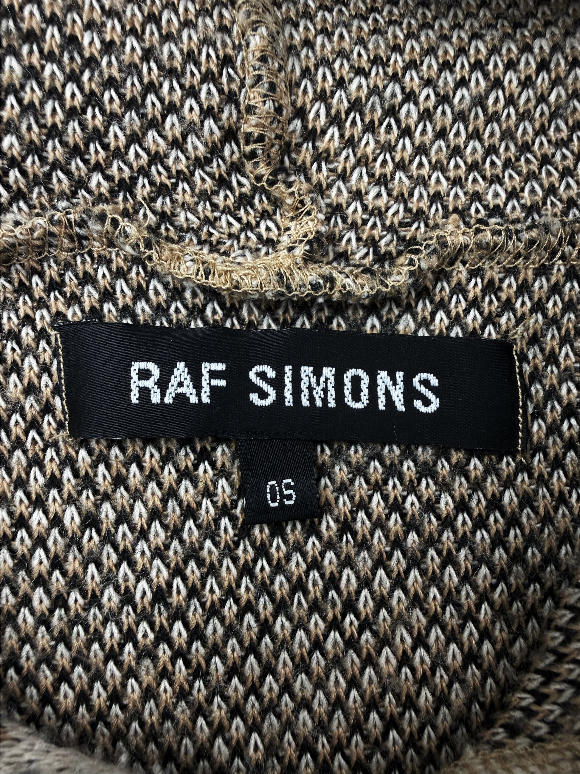 AW02 Raf Simons ‘Virginia Creeper’ Beige Digicamo Raglan OS Hoodie