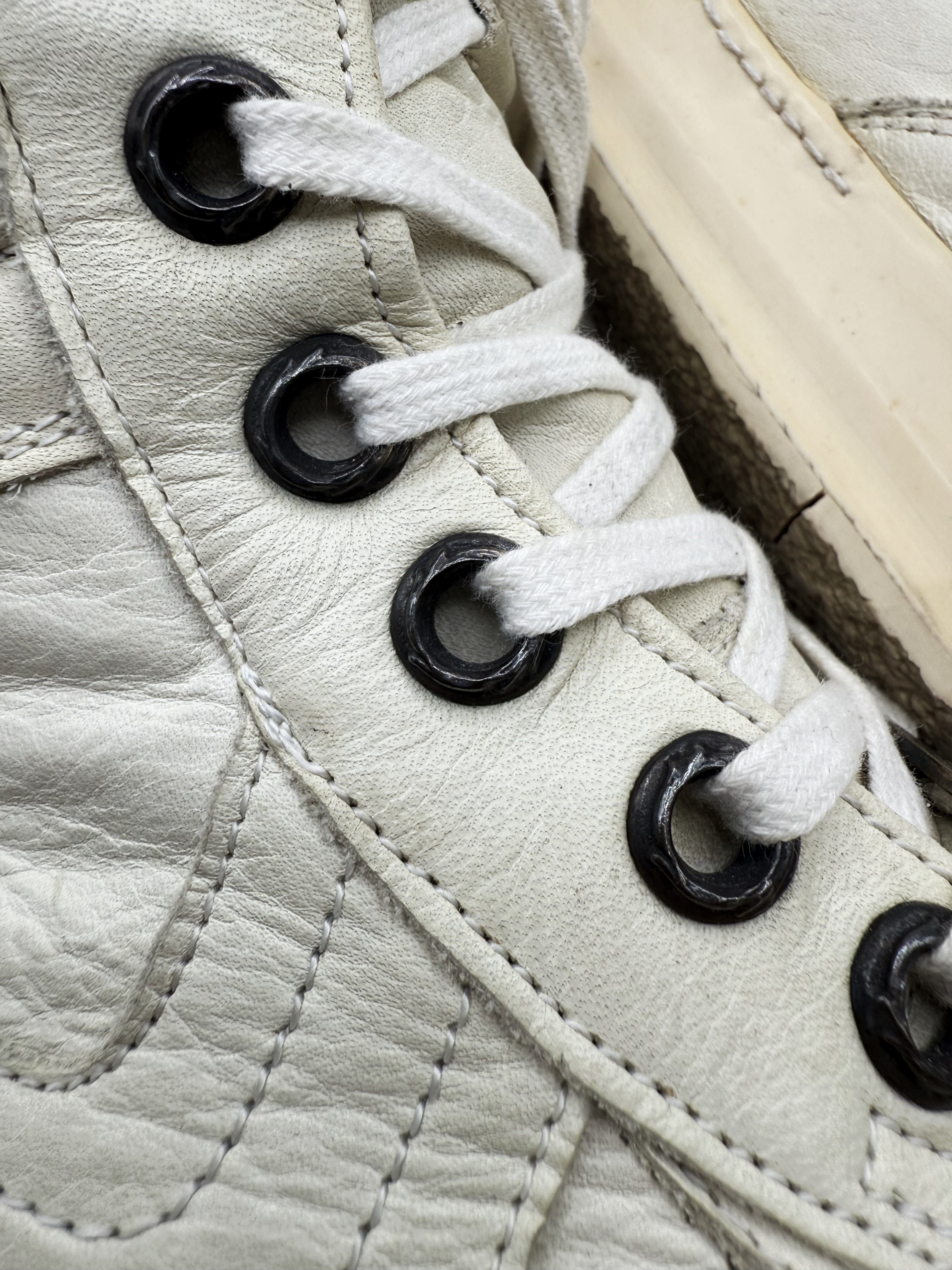 SS06 Rick Owens x Chrome Hearts OG Cross Milk Dunk Sneakers