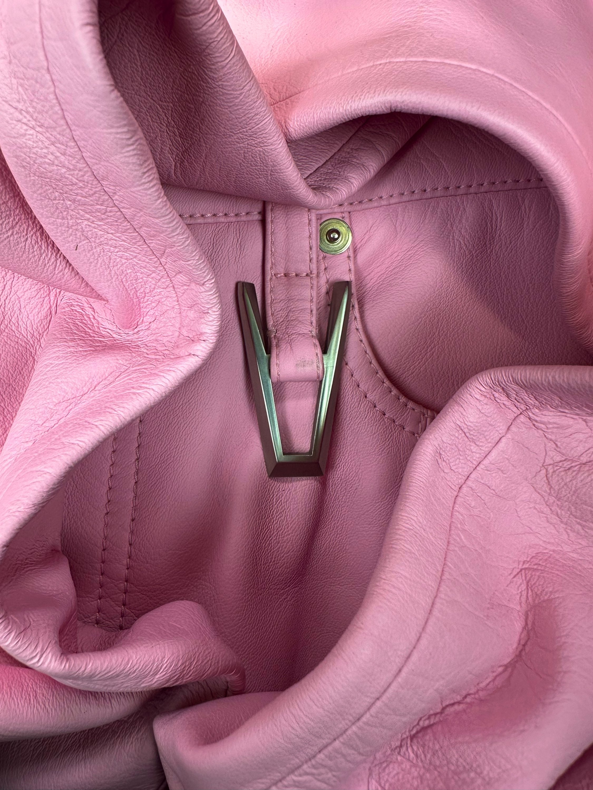 Alyx Baby Pink Sheepskin Leather Slim Cut Pants
