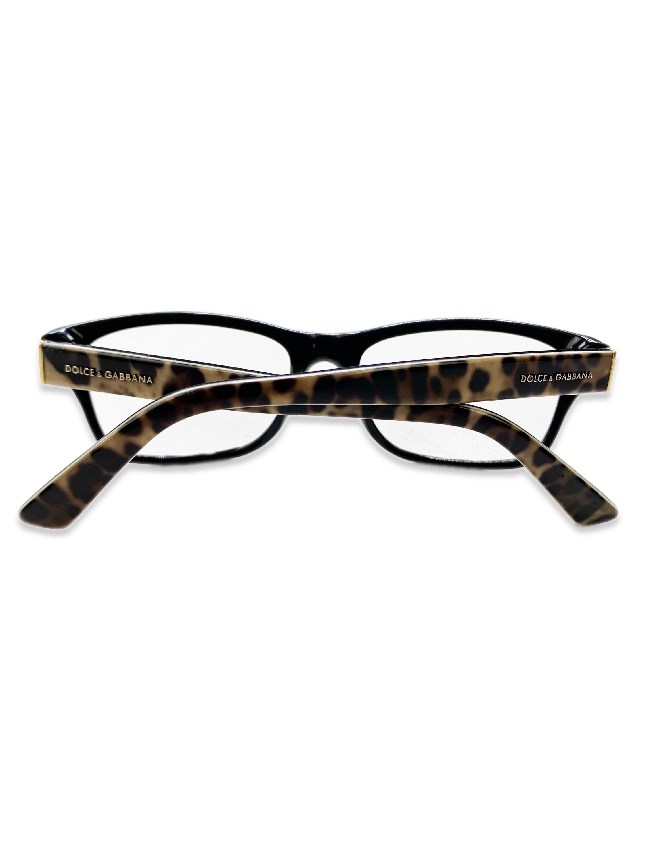 Dolce & Gabbana Ombré Black Boxy Frame Glasses