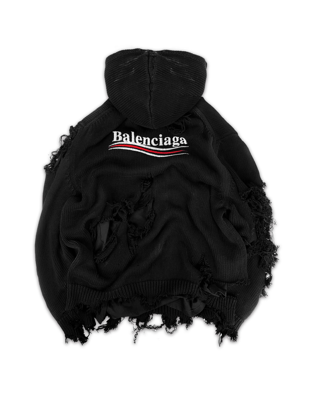 SS21 Balenciaga Thrashed ‘Bernie Sanders’ Double Layered Hoodie