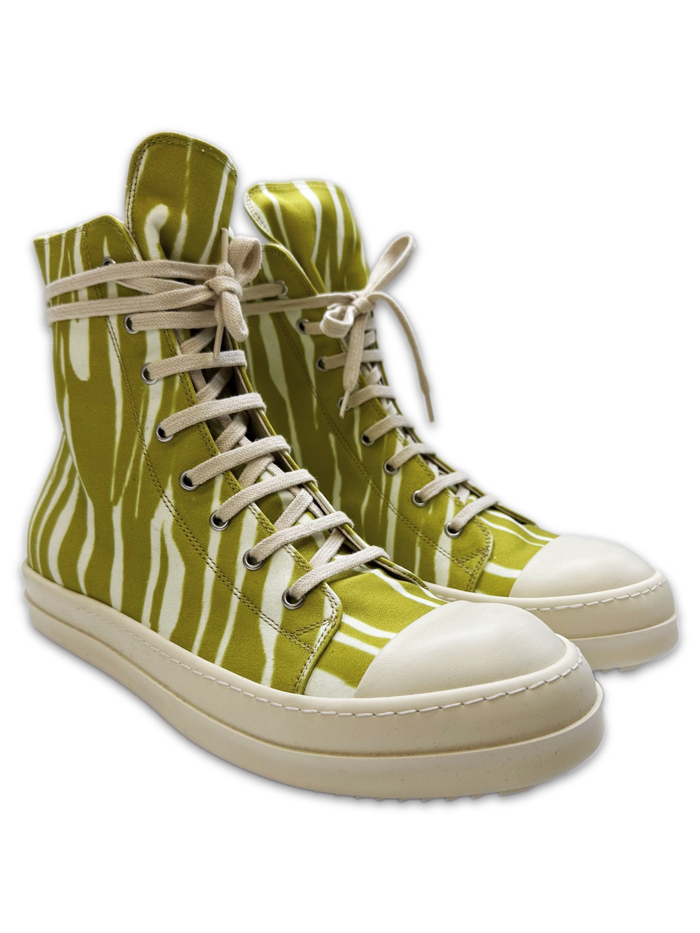 AW21 Rick Owens DRKSHDW ‘Zebra’ Hi-top Ramone Sneakers