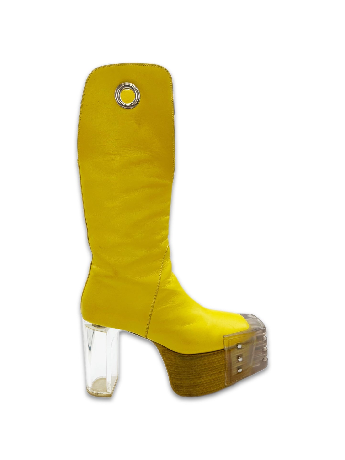 SS20 Rick Owens UNRELEASED SAMPLE 1/4 ‘Banana’ Cowboy Kiss Heels