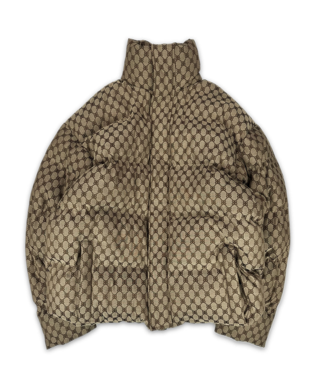 SS22 Balenciaga x Gucci ‘Hacker Project’ Monogram Puffer Jacket