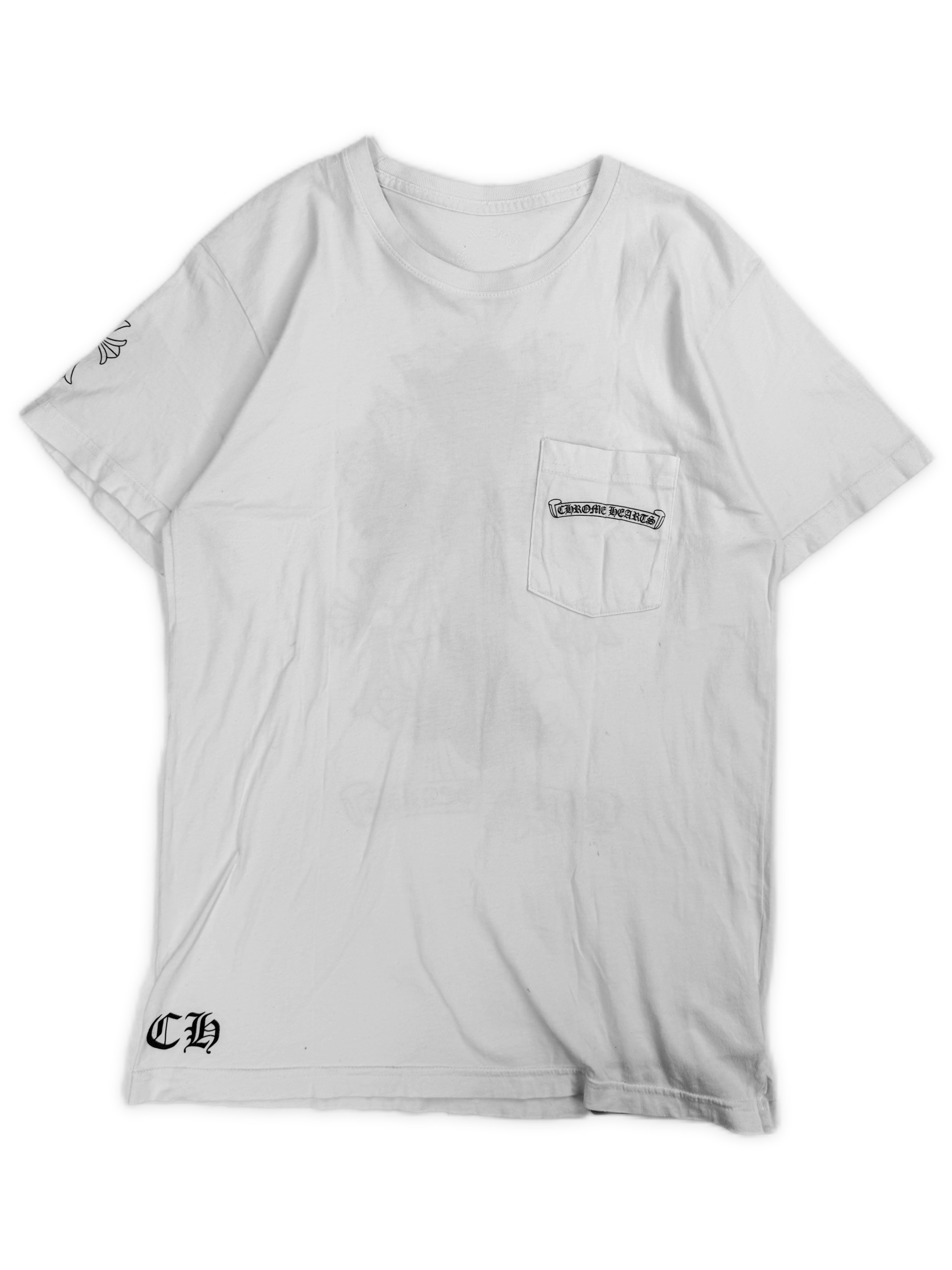Chrome Hearts Cemetery Cross Monogram White Logo T-Shirt