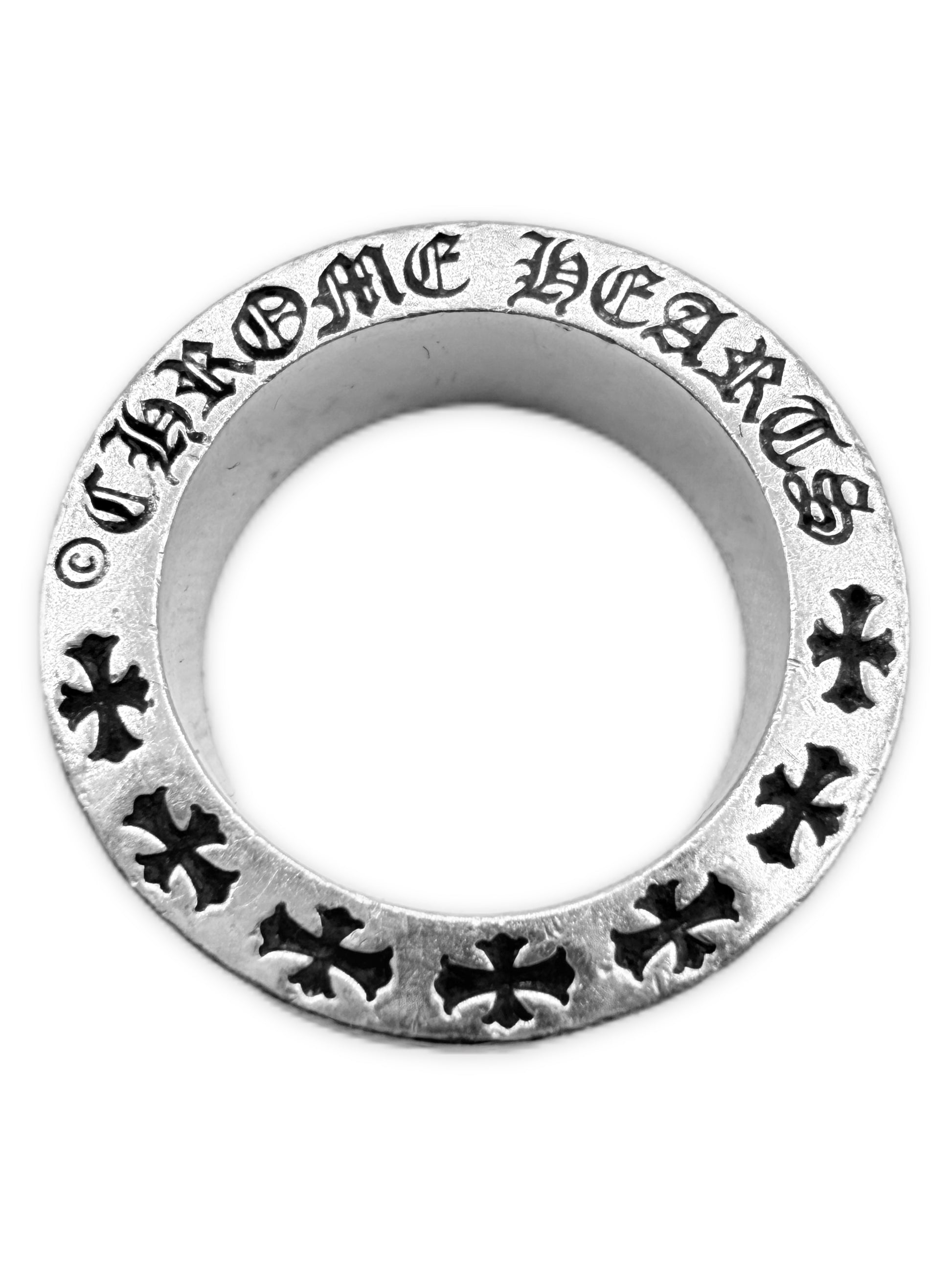 Chrome Hearts Forever Cross .925 Silver Etched Ring