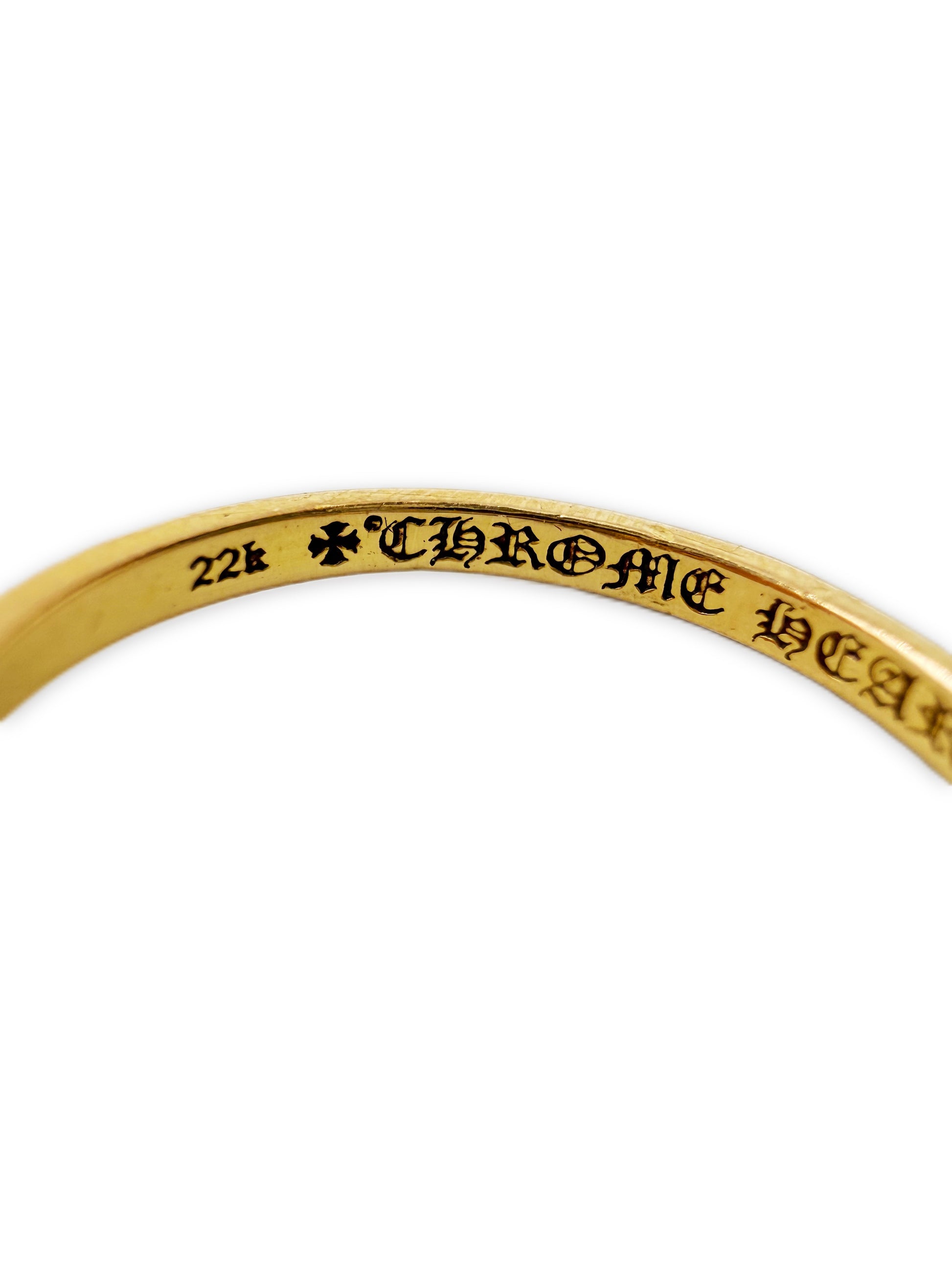 Chrome Hearts 22k Gold Factory Diamond Set Plus Ring