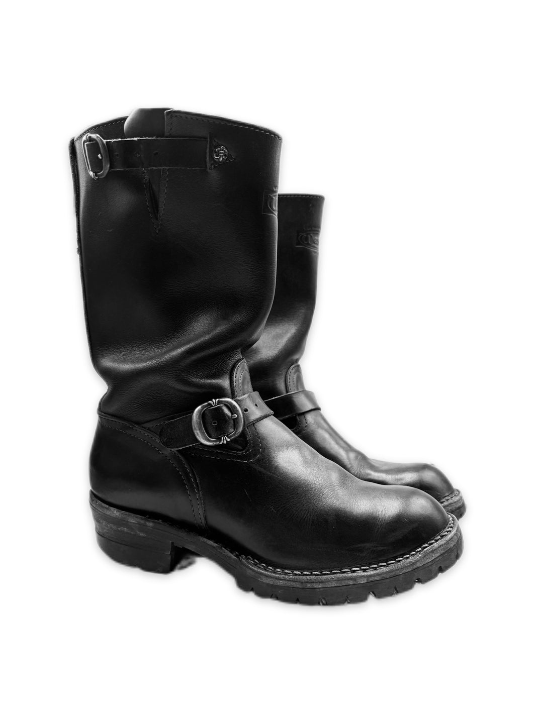 Chrome Hearts x Wesco Engineer Gunslinger Dagger Pendant Black Leather Boots