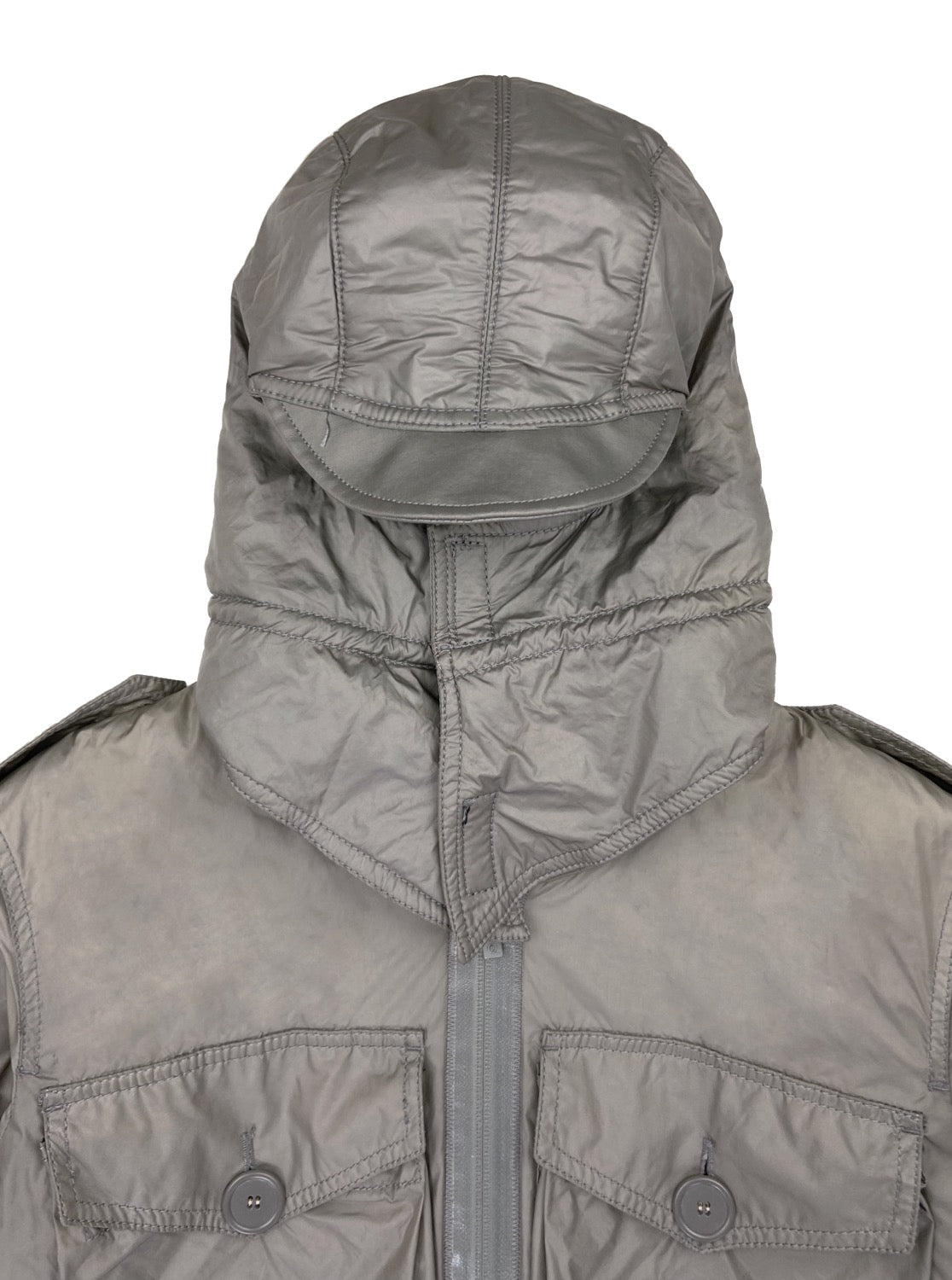 FW07 Alexander McQueen Hooded Mask Down-Fill Cargo Jacket