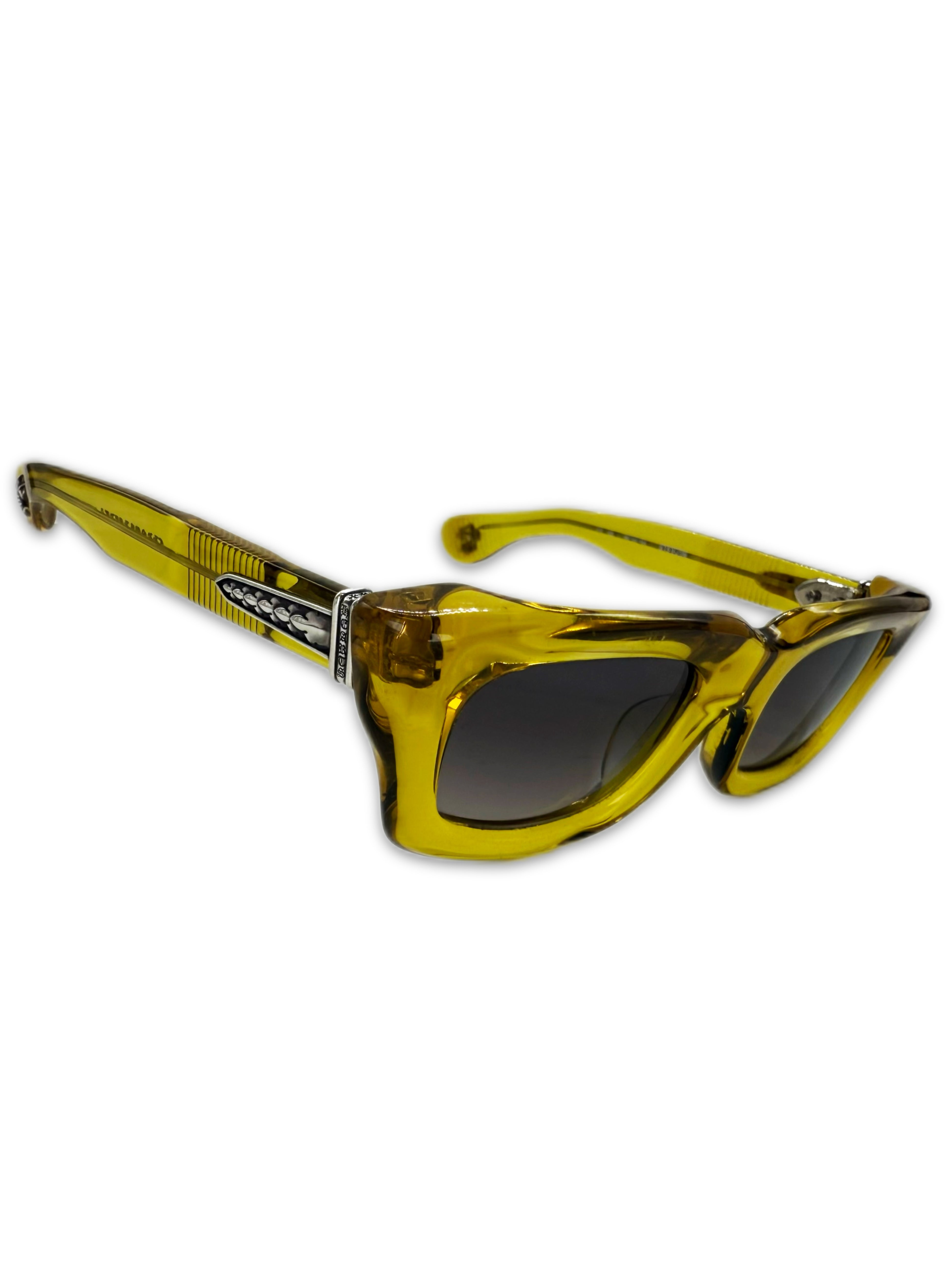 Chrome Hearts ‘Steezin’ Yellow Fleur .925 Silver Sunglasses
