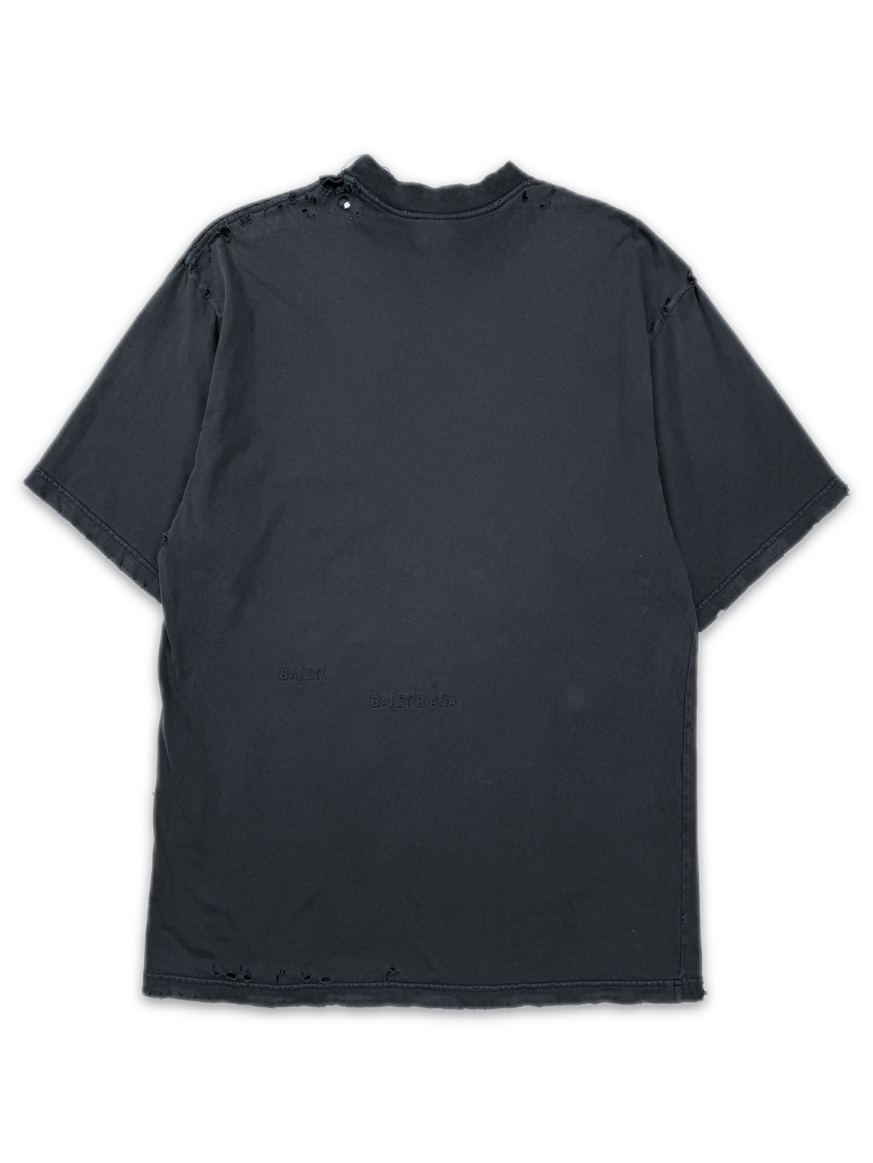 SS24 Balenciaga Paris Statue of Liberty Distressed T-Shirt