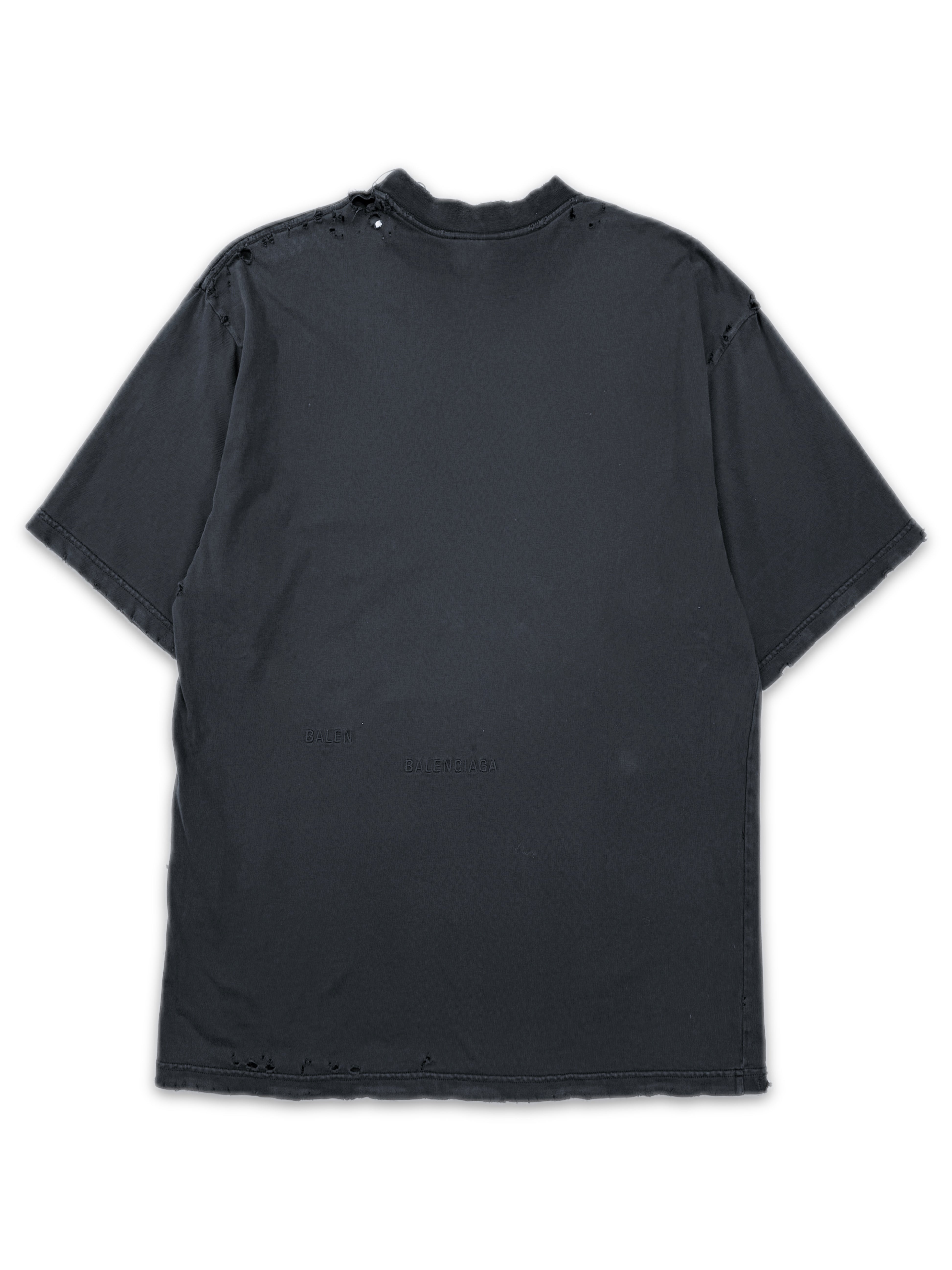SS24 Balenciaga Paris Statue of Liberty Distressed T-Shirt