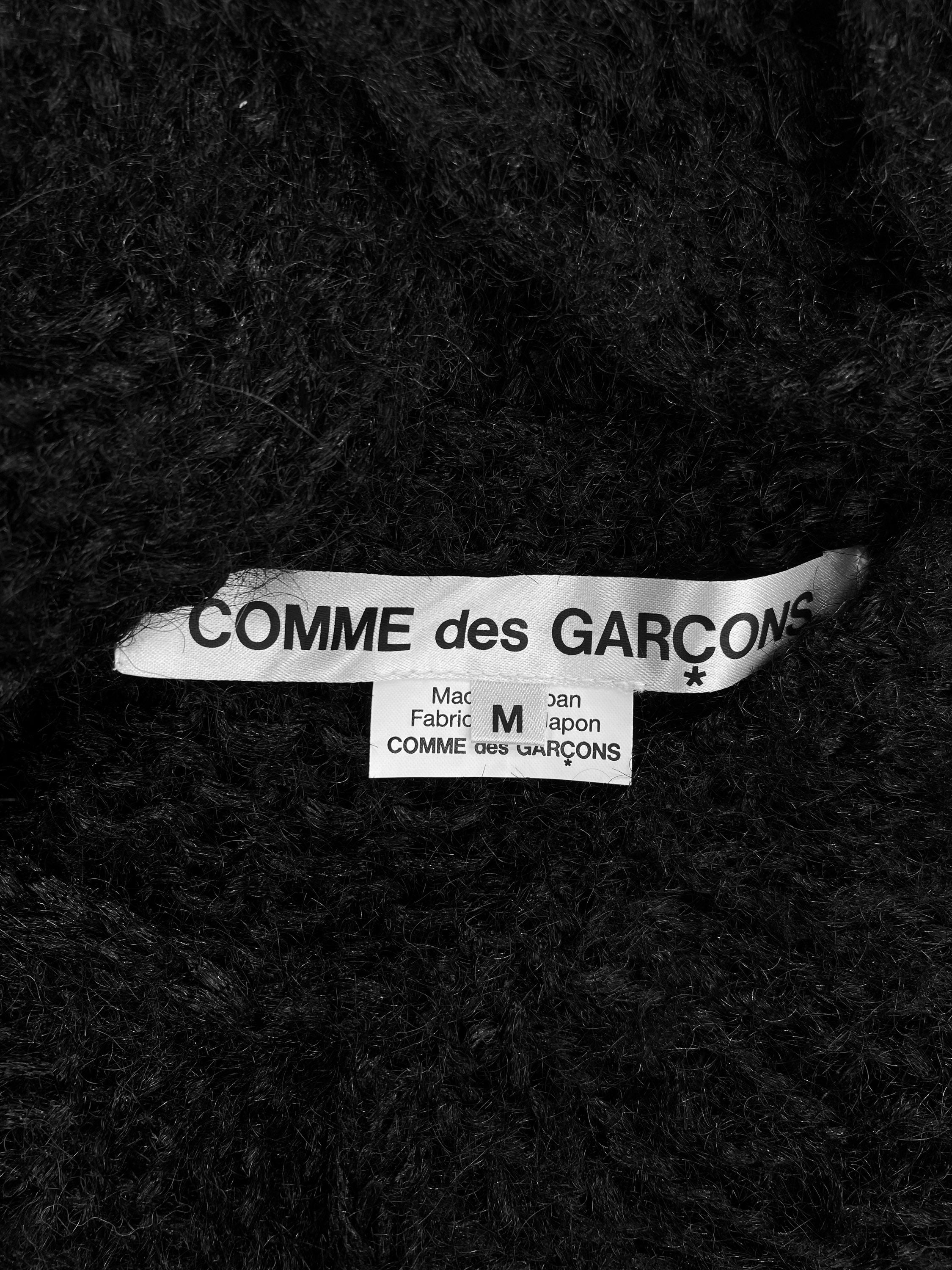 SS20 Comme des Garçons Loose Gauge Wool Knit Black Swester