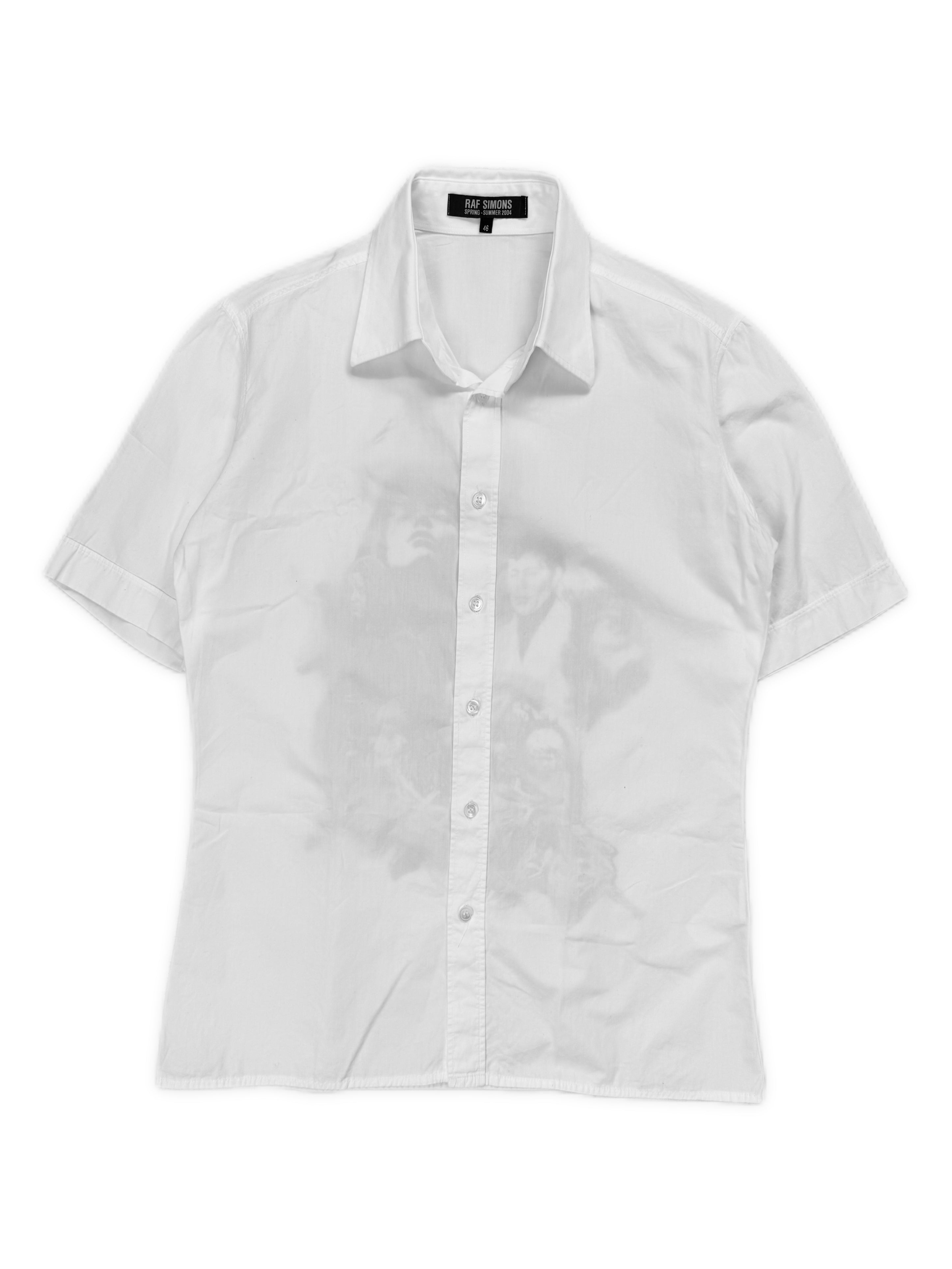 SS04 Raf Simons ‘Siddhartha’ Lithograph White Button Up Shirt