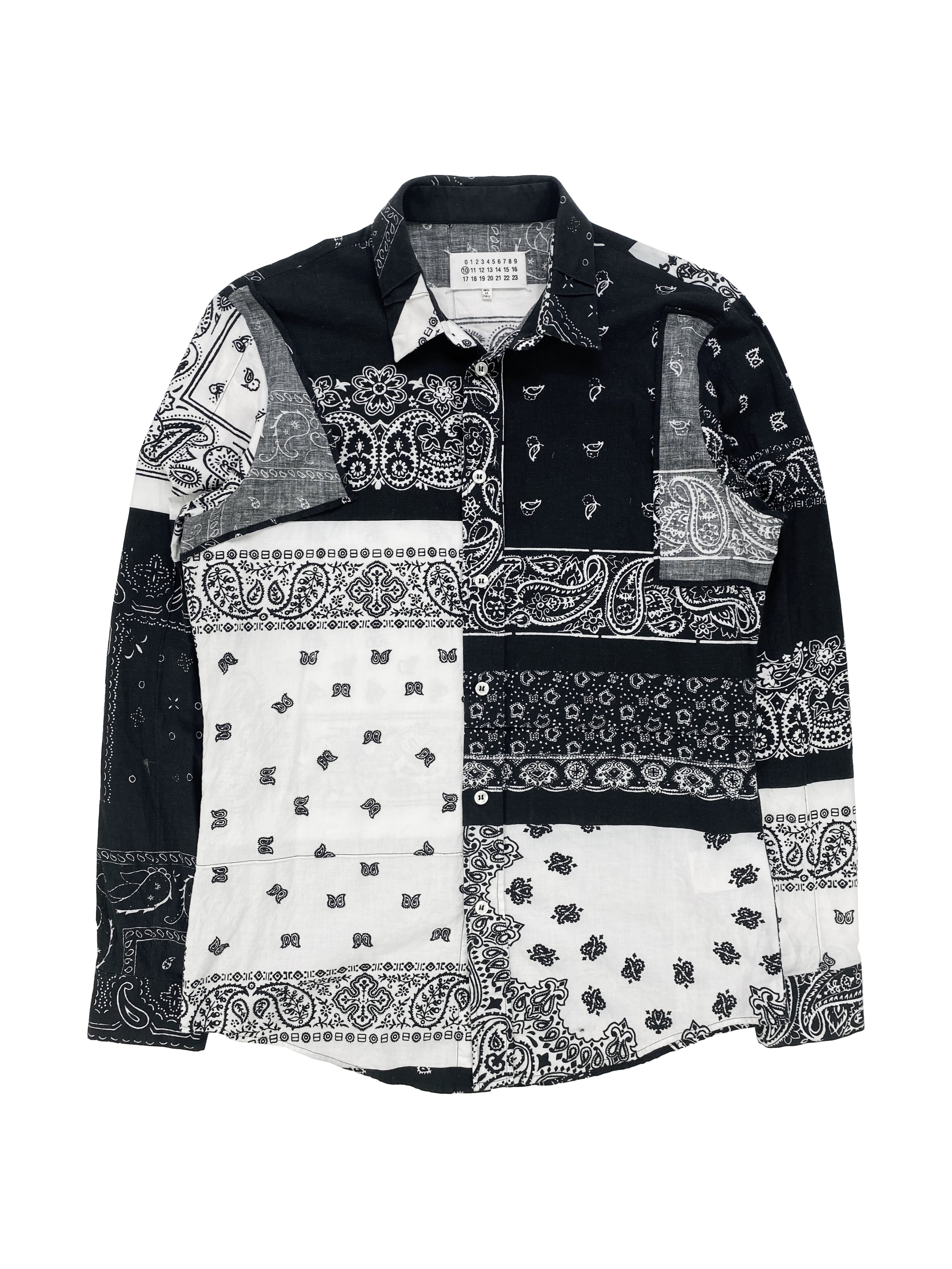 SS12 Maison Margiela Paisley Print Patchwork Button Up Shirt