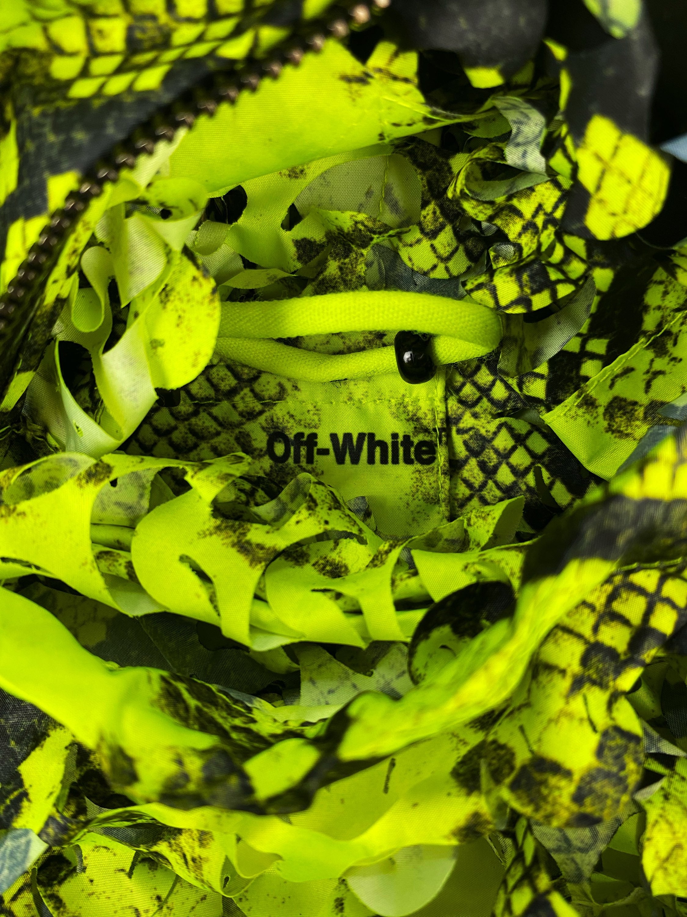 SS19 Off-White Perforated Neon ‘Python’ Print Jacket