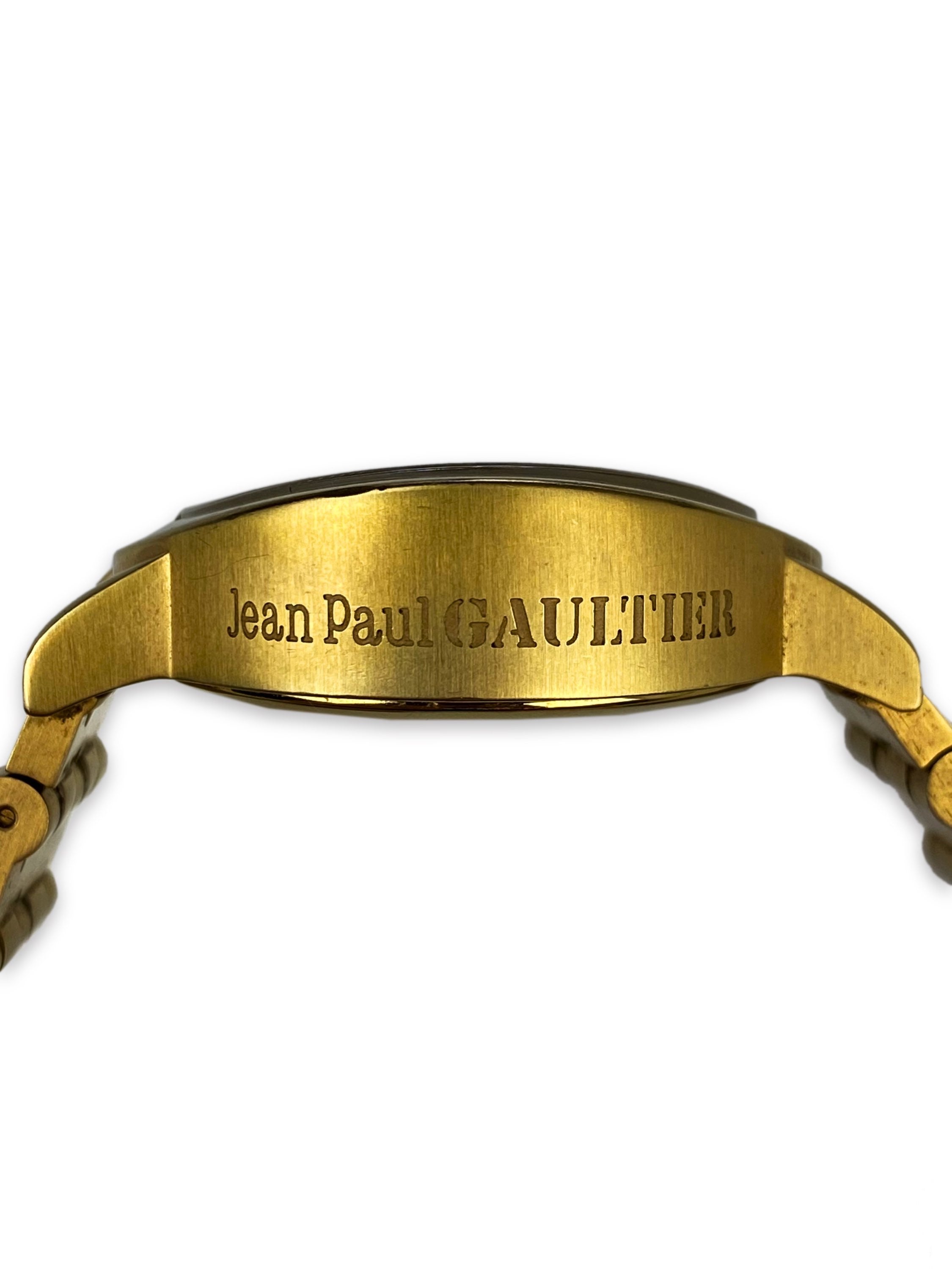 90s Jean Paul Gaultier Distorted Space Age Golden Watch