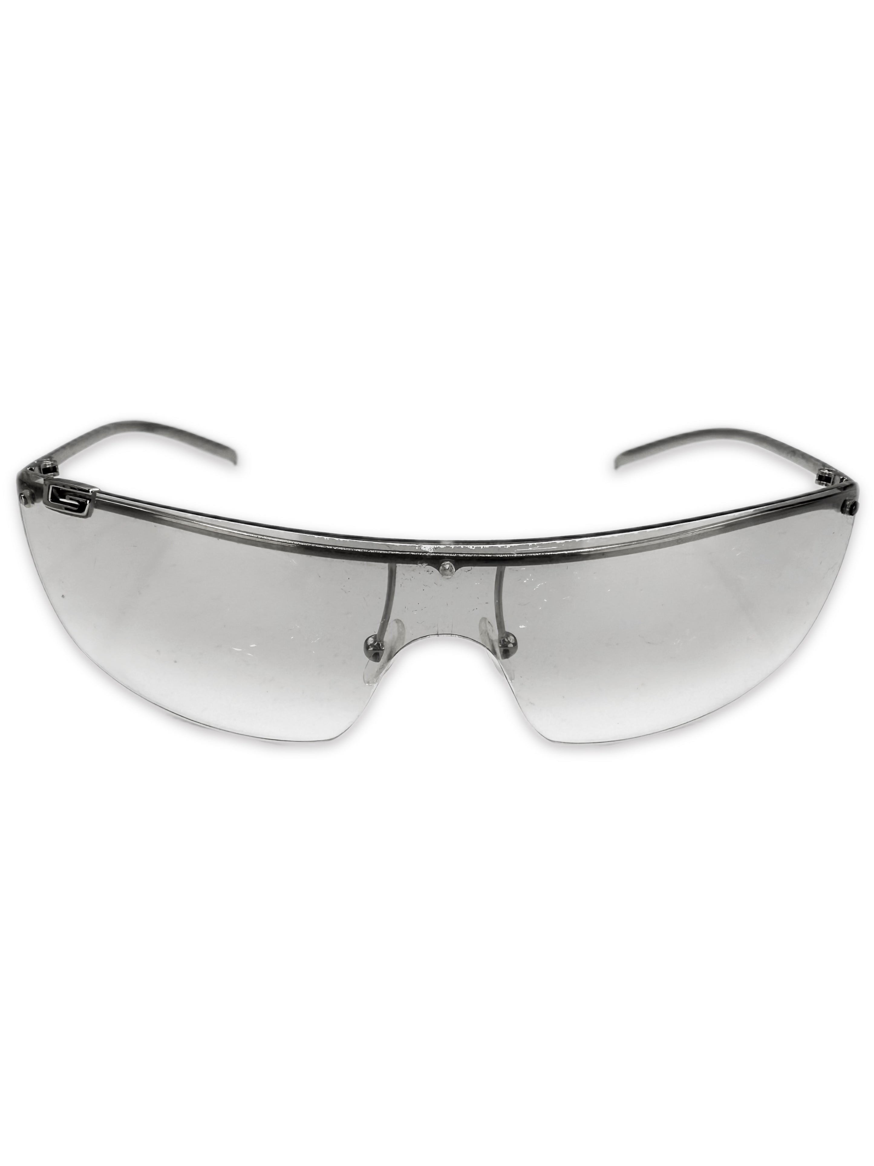 00s Gucci by Tom Ford Clear Tint ‘G’ Logo Rimless Sunglasses