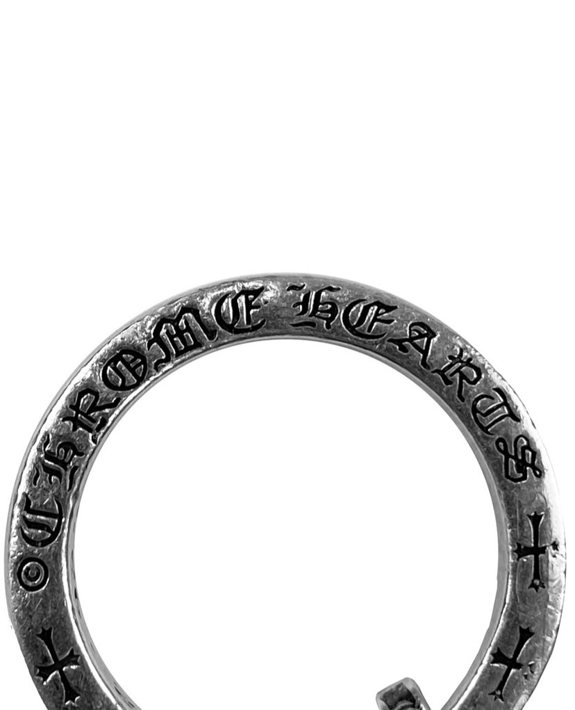 2002 Chrome Hearts .925 Silver Etched Rolling Stones Ring
