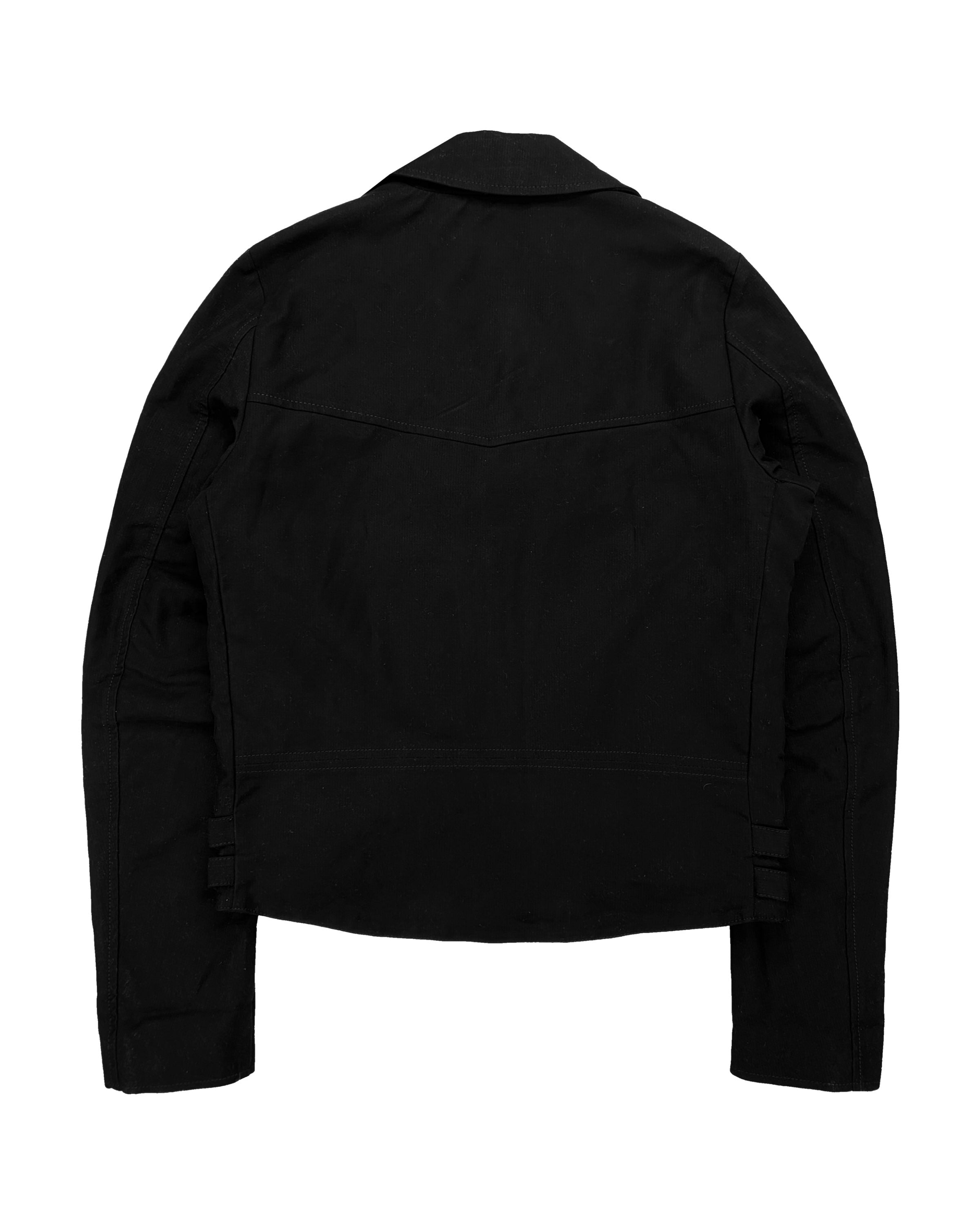 Raf by Raf Simons Asymmetric Belted Cargo Double Riders Jacket