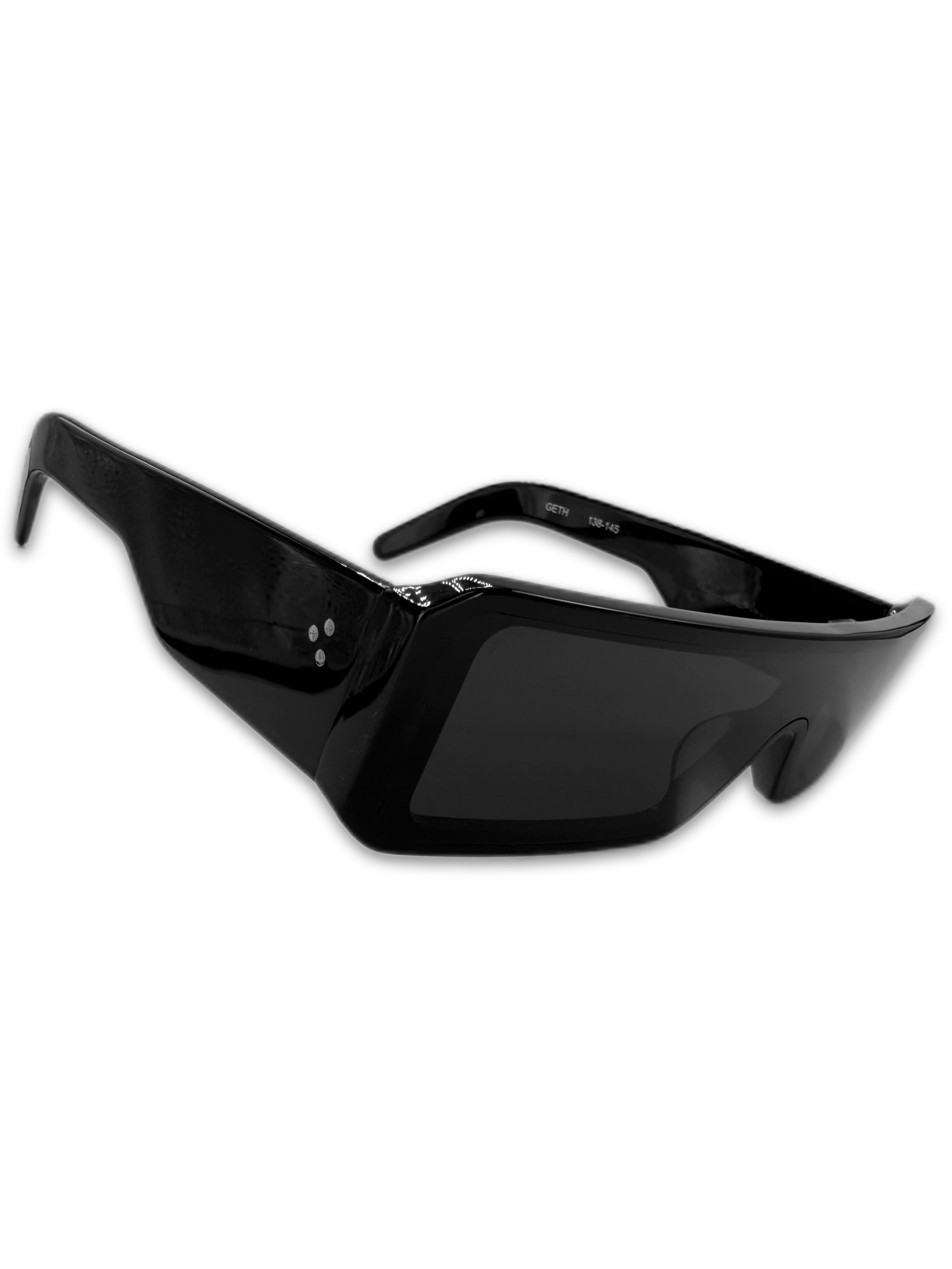 Rick Owens ‘Geth’ Rectangular Black Sunglasses