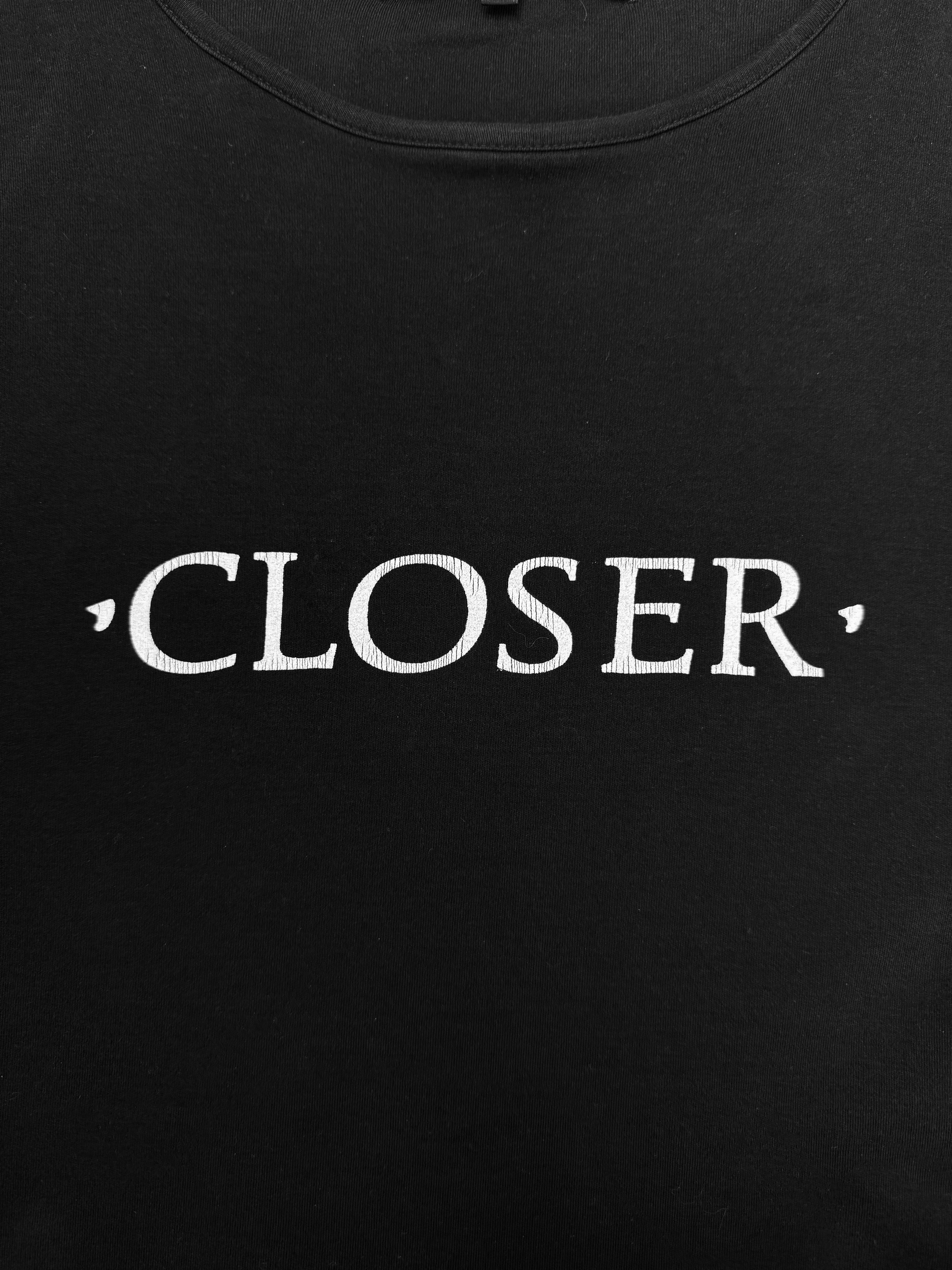 AW03 Raf Simons ‘Closer’ Chest Graphic Black Long Sleeve