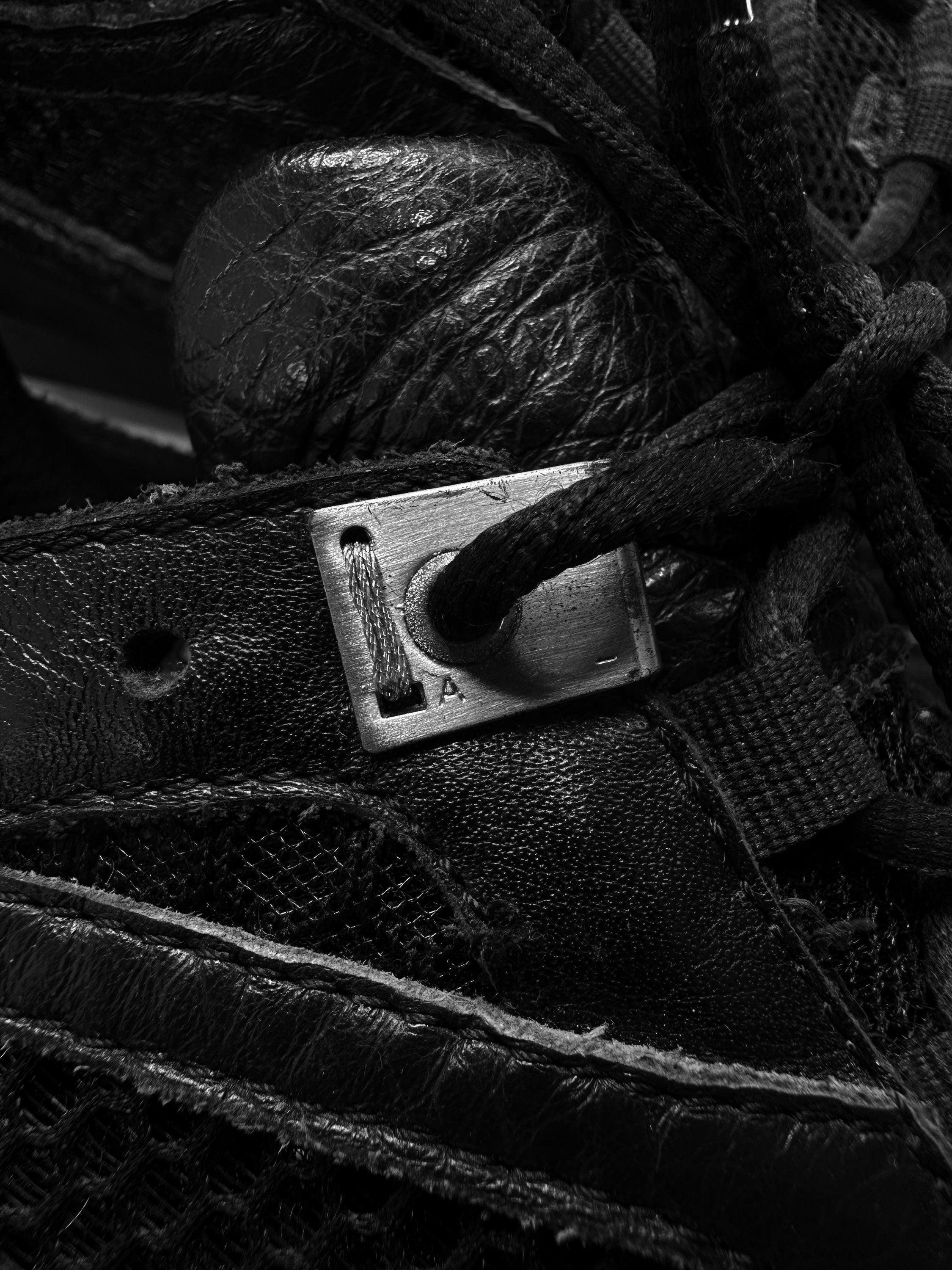 1017 Alyx 9SM ‘Mono’ Black Leather Hiking Sneakers