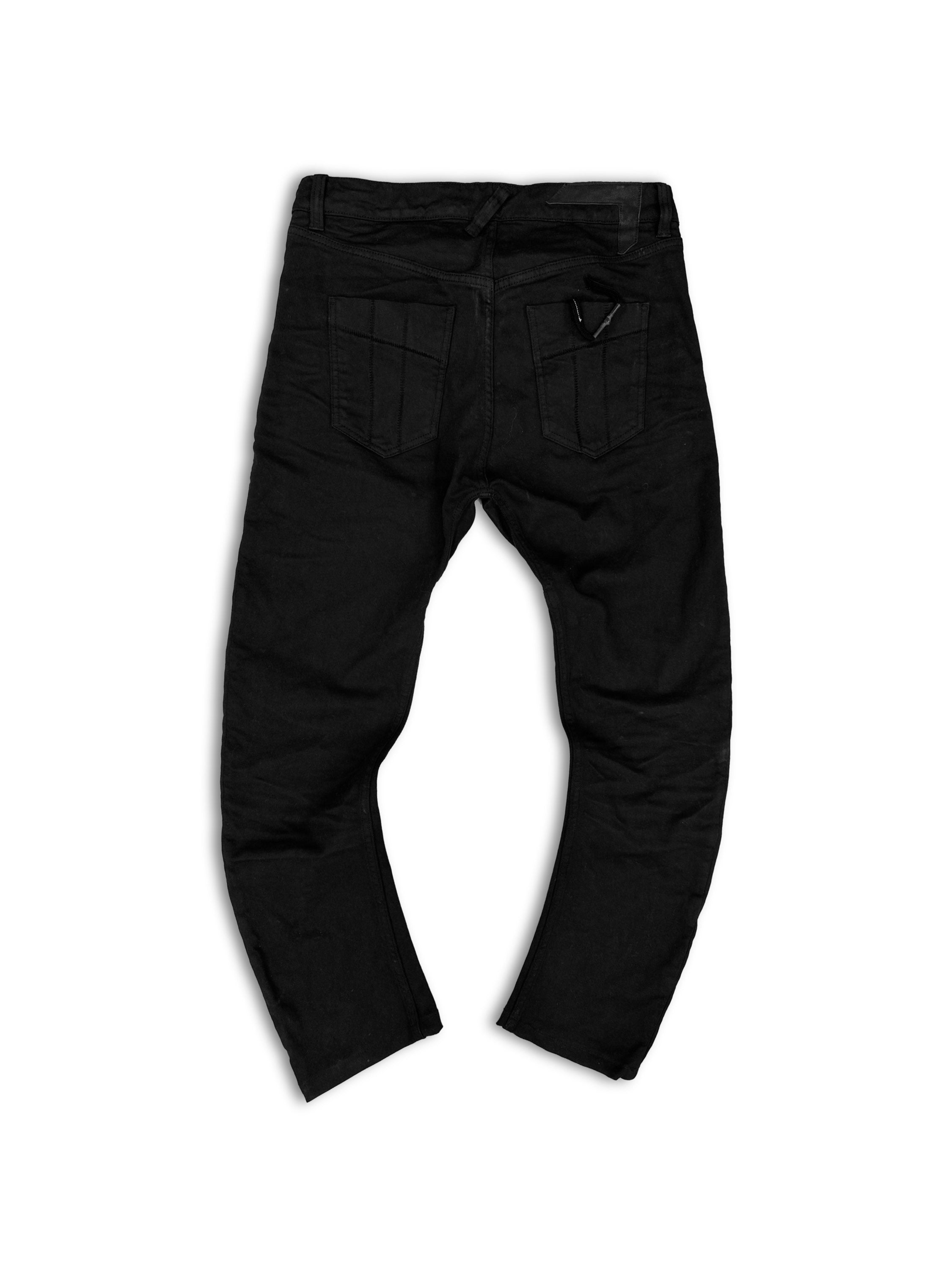Boris Bidjan Saberi Black J Cut Asymmetric Denim