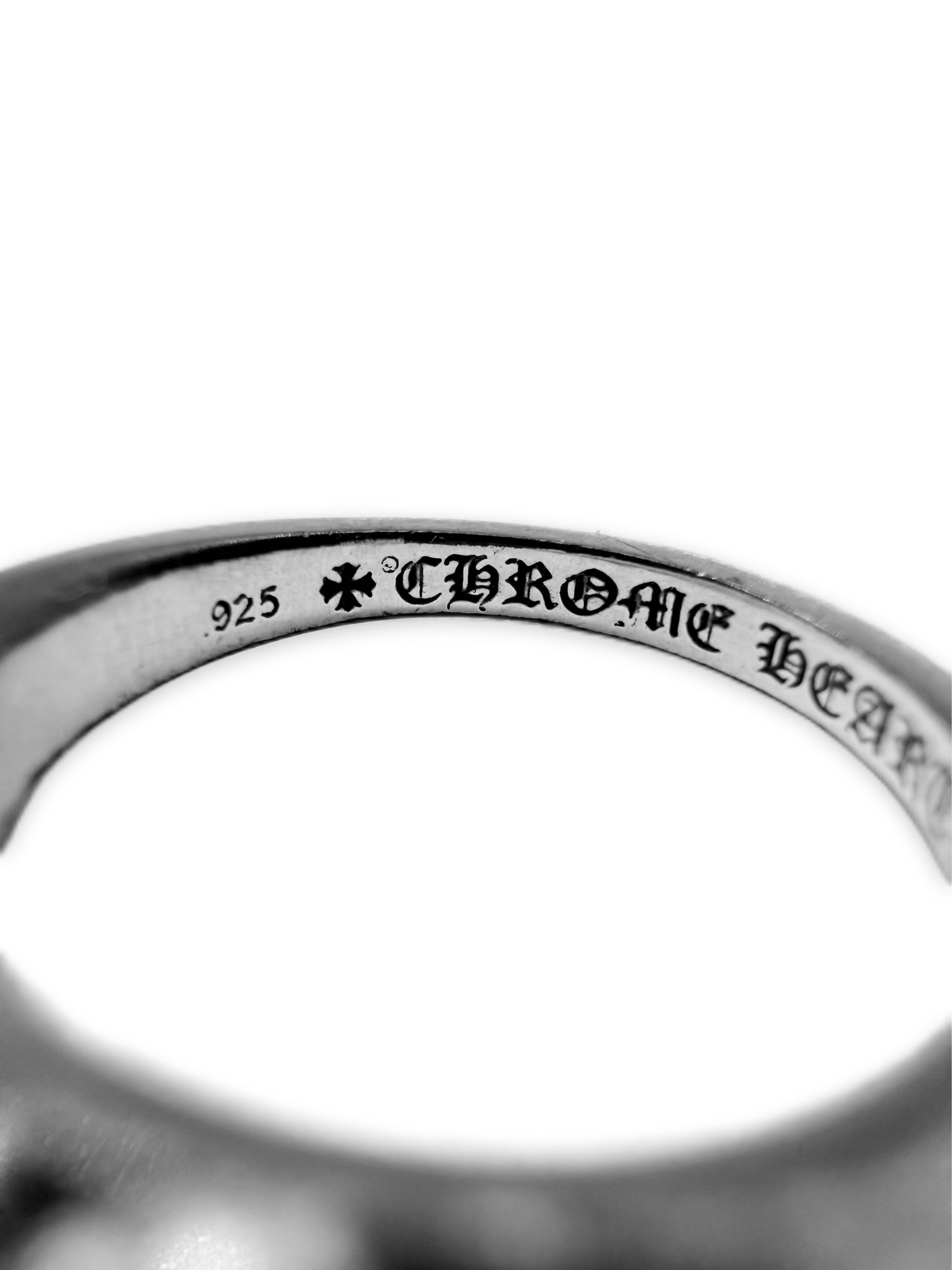 Chrome Hearts ‘Mini Floral’ .925 Silver Etched Ring