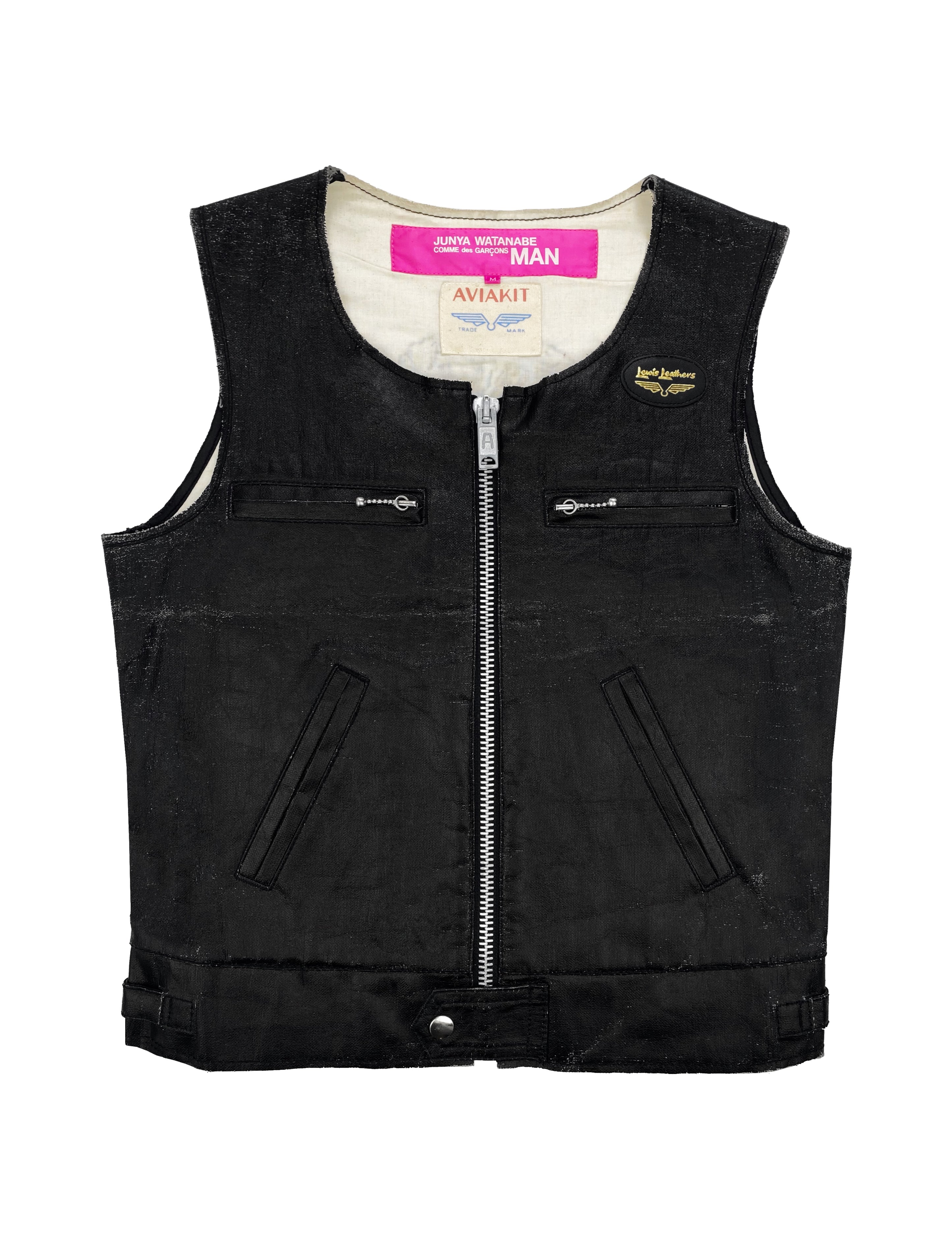 AW02 Junya Watanabe Leather Bejewelled Skull and Crossbones Vest