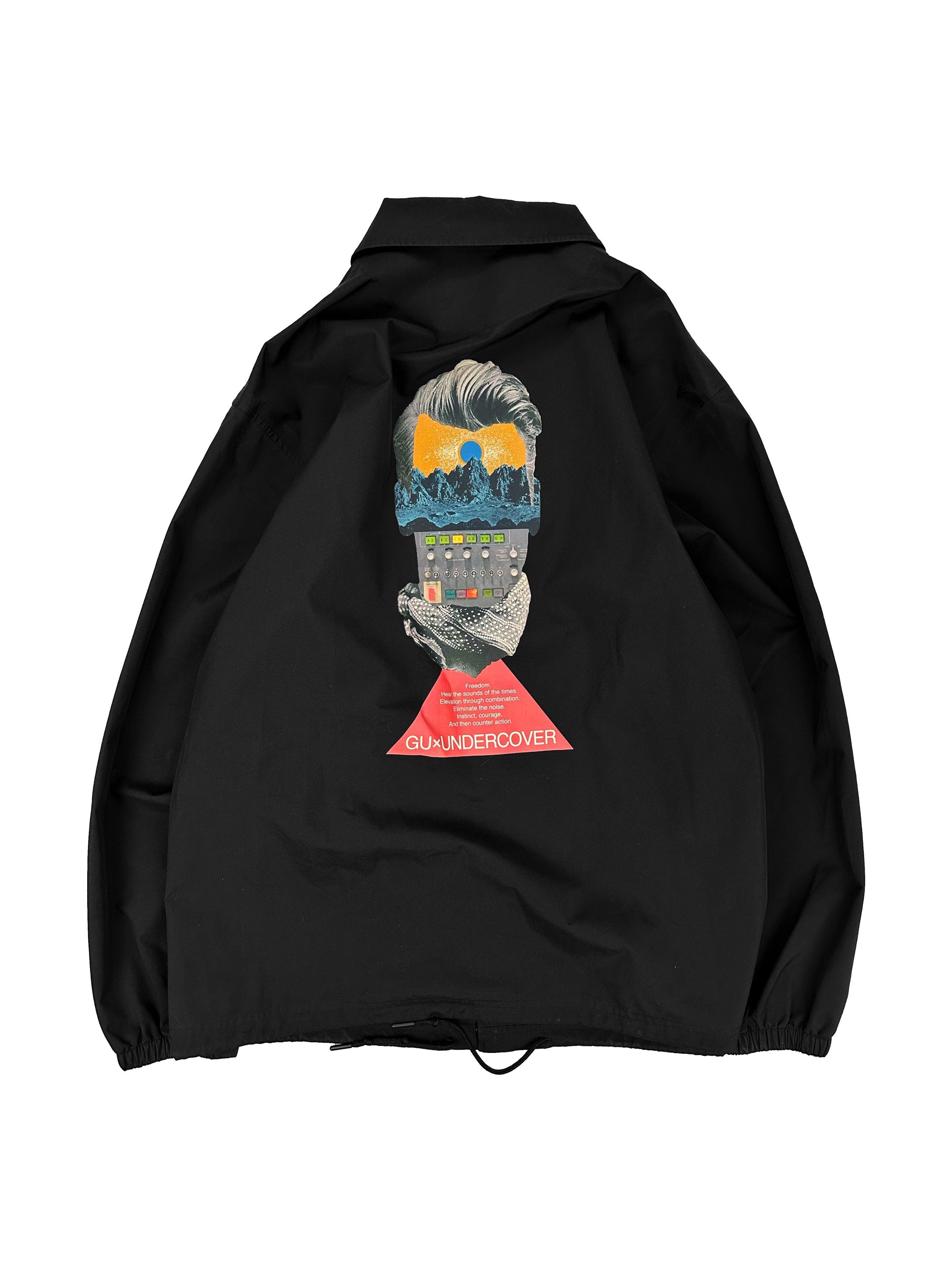 Undercover ‘Face’ Motif Black Windbreaker Jacket