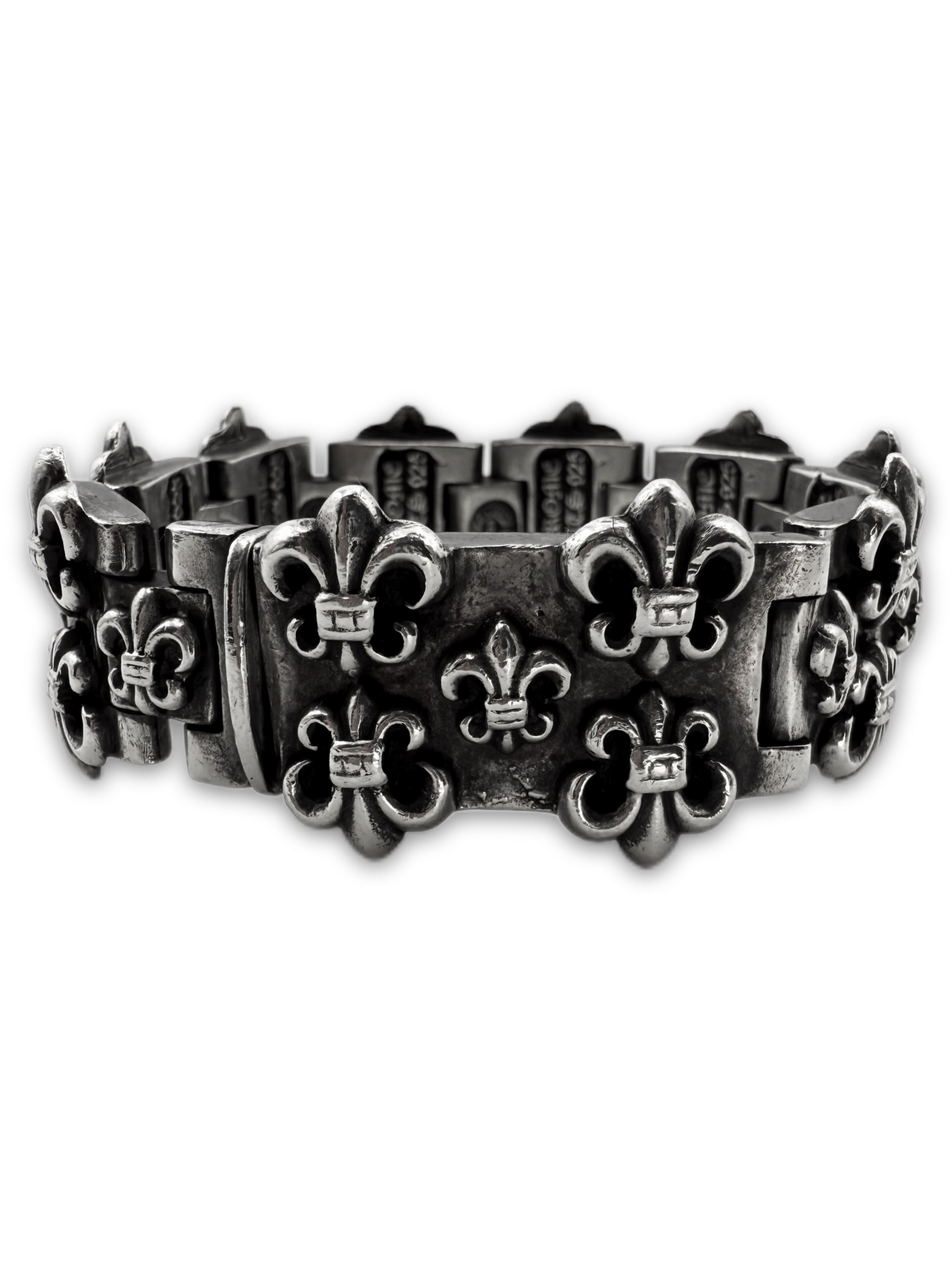 Chrome Hearts ‘Fleur’ H Link .925 Silver XL Bracelet