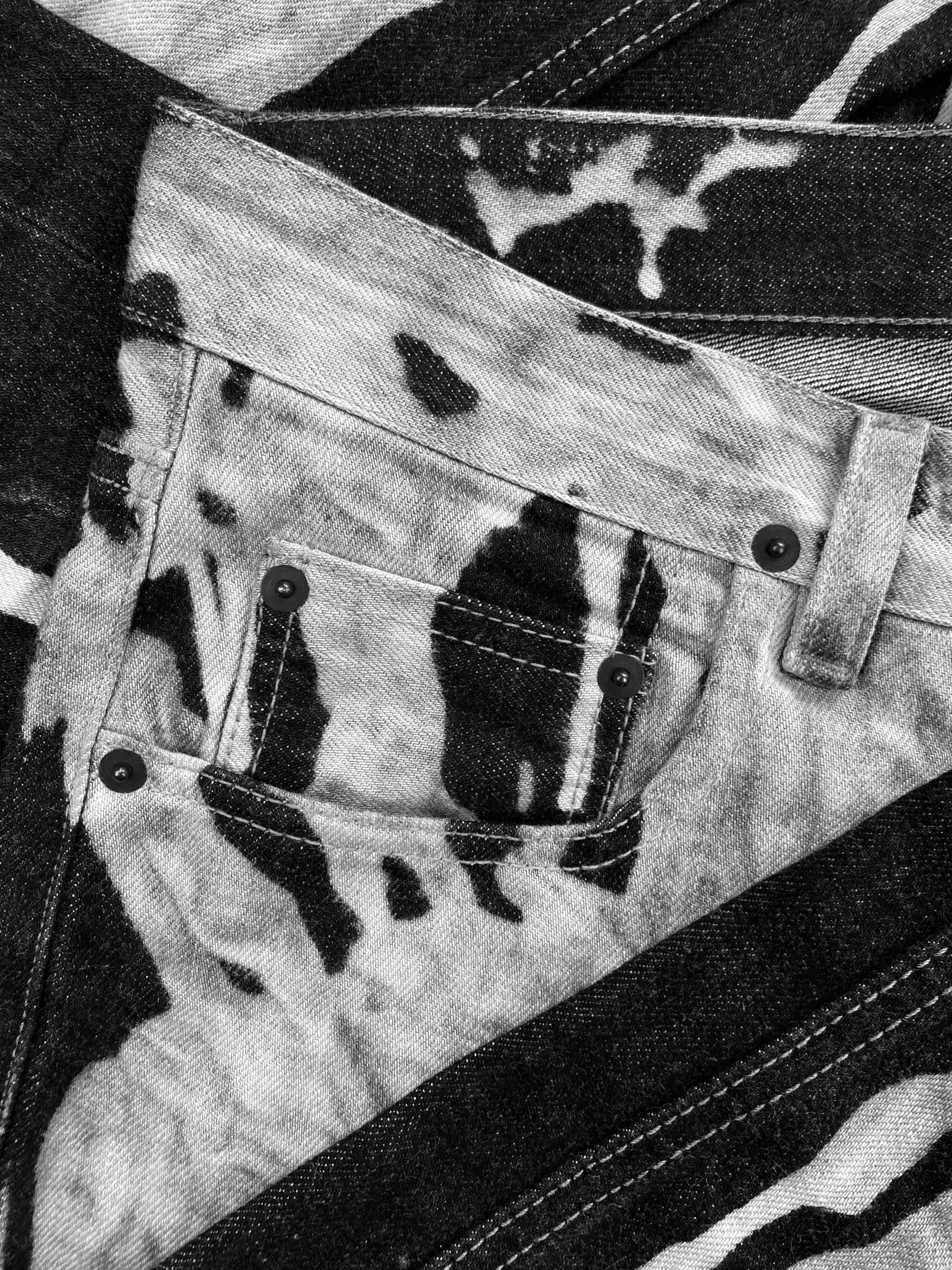 SS16 Rick Owens ‘Vomit’ MASTODON Bleach Detroit Cut Denim