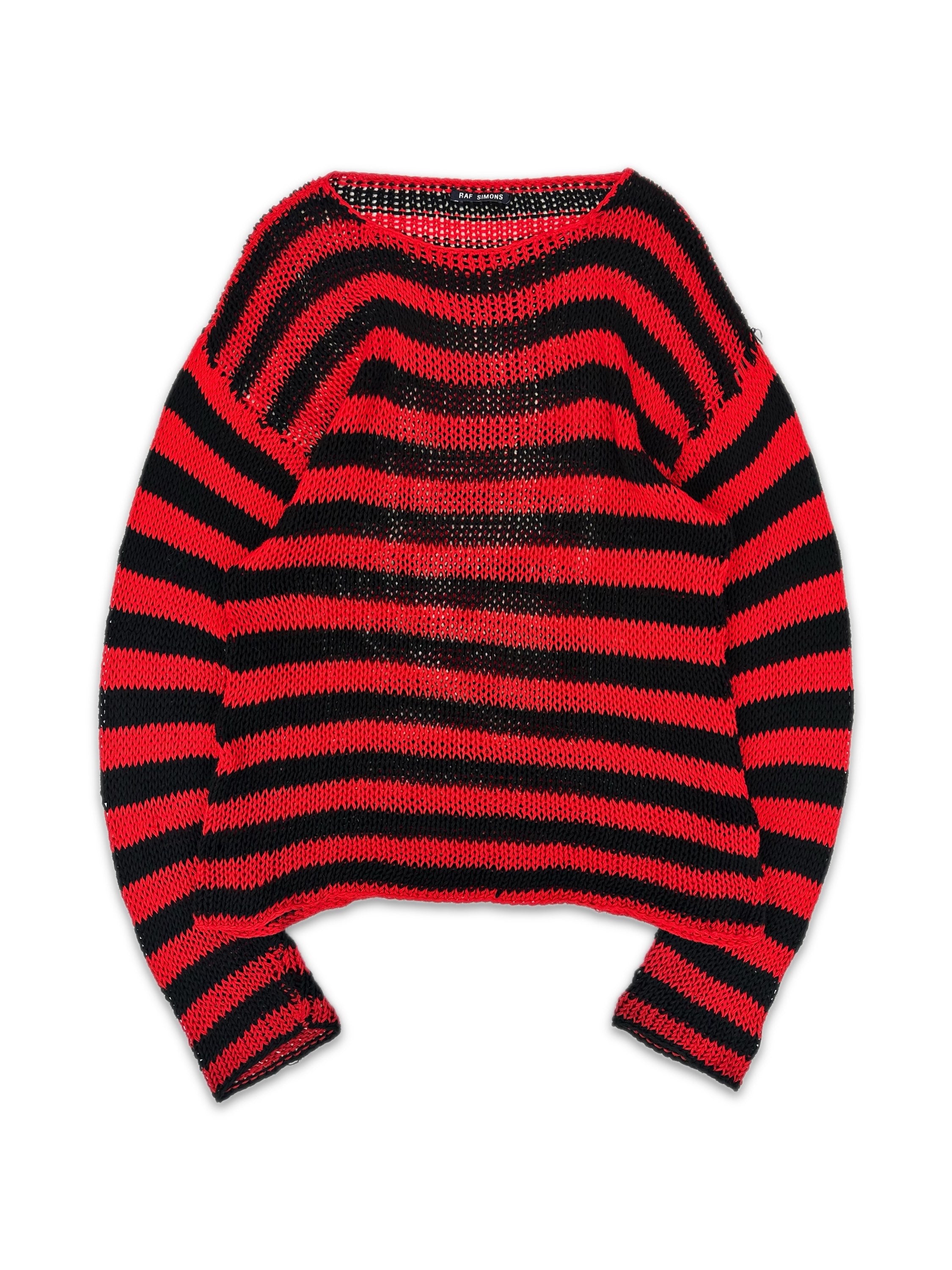AW97 RAF SIMONS OG LOOSE GAUGE 'STRIPED' KNITTED SWEATER