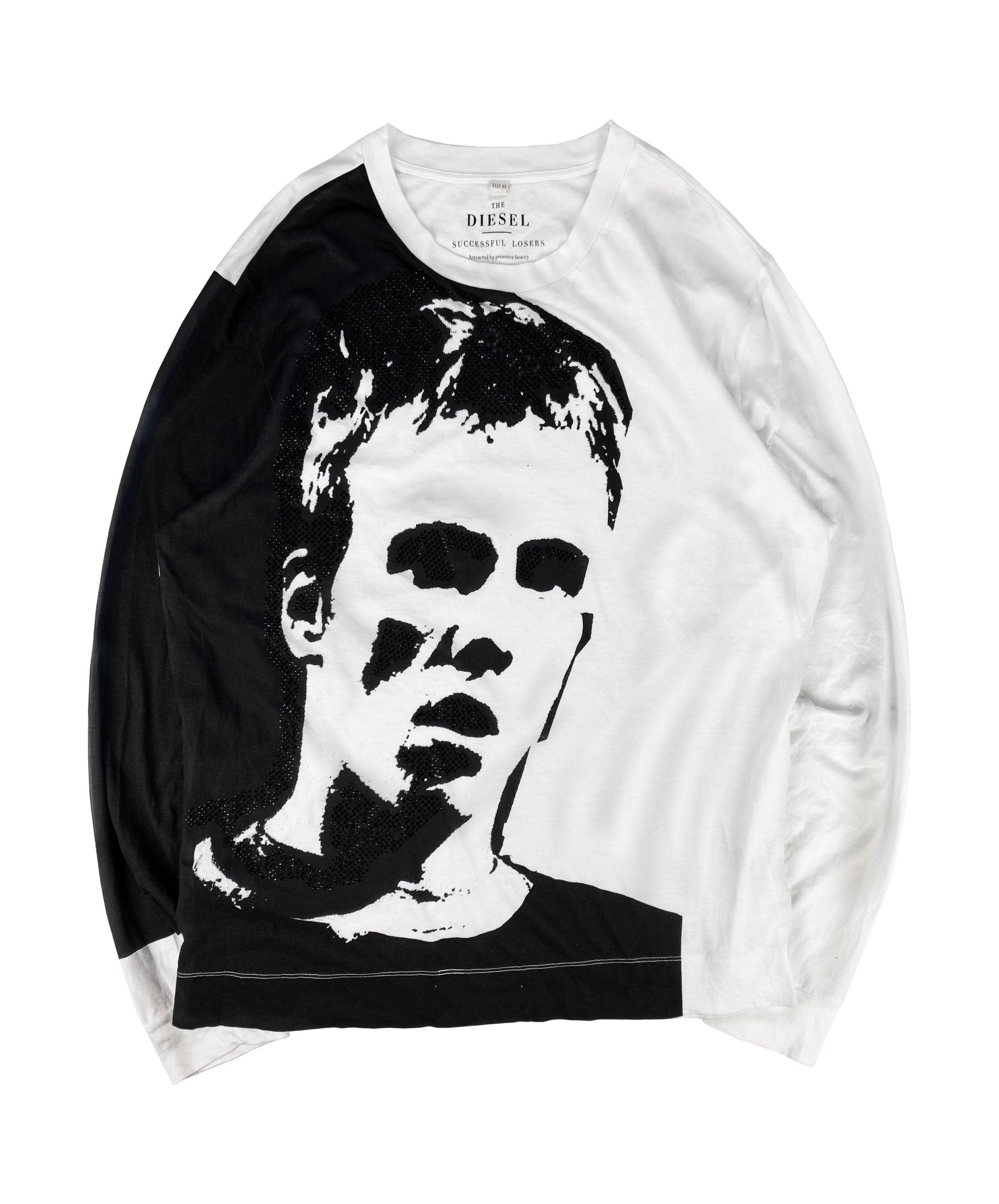 00s Diesel ‘Losers’ Studded Face Negative Longsleeve Shirt