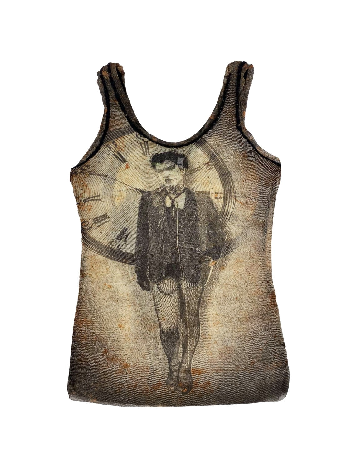 FW03 Jean Paul Gaultier Femme “Clockwork” Mesh Tank-top
