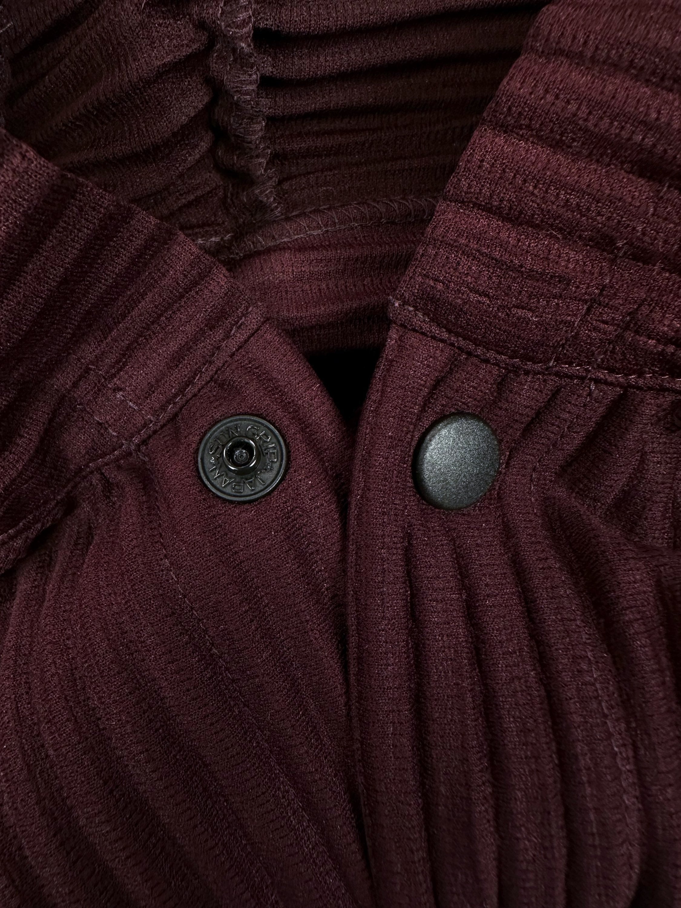 Issey Miyake Homme Plisse Maroon Wide Cut Hoodie