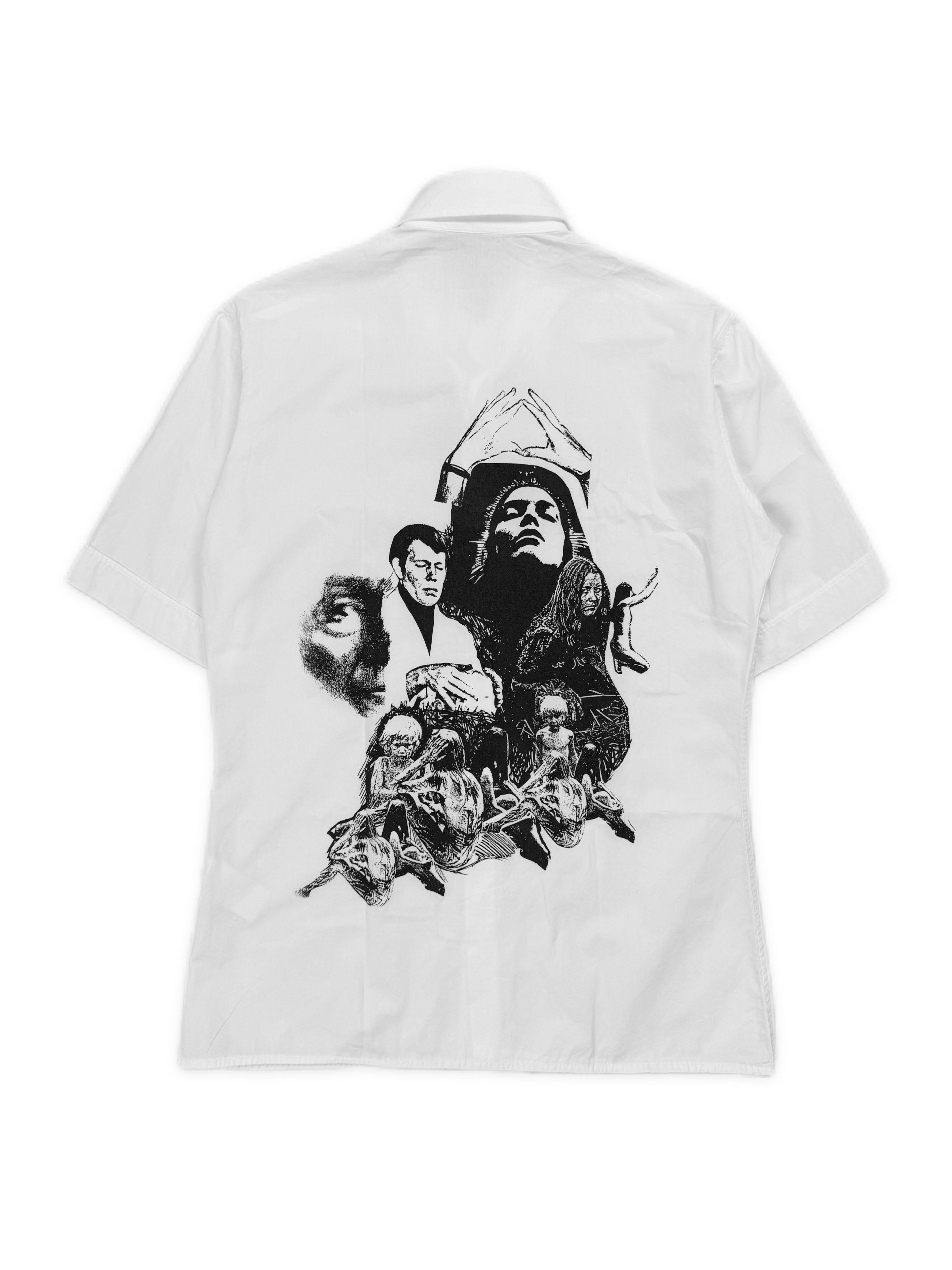 SS04 Raf Simons ‘Siddhartha’ Lithograph White Button Up Shirt